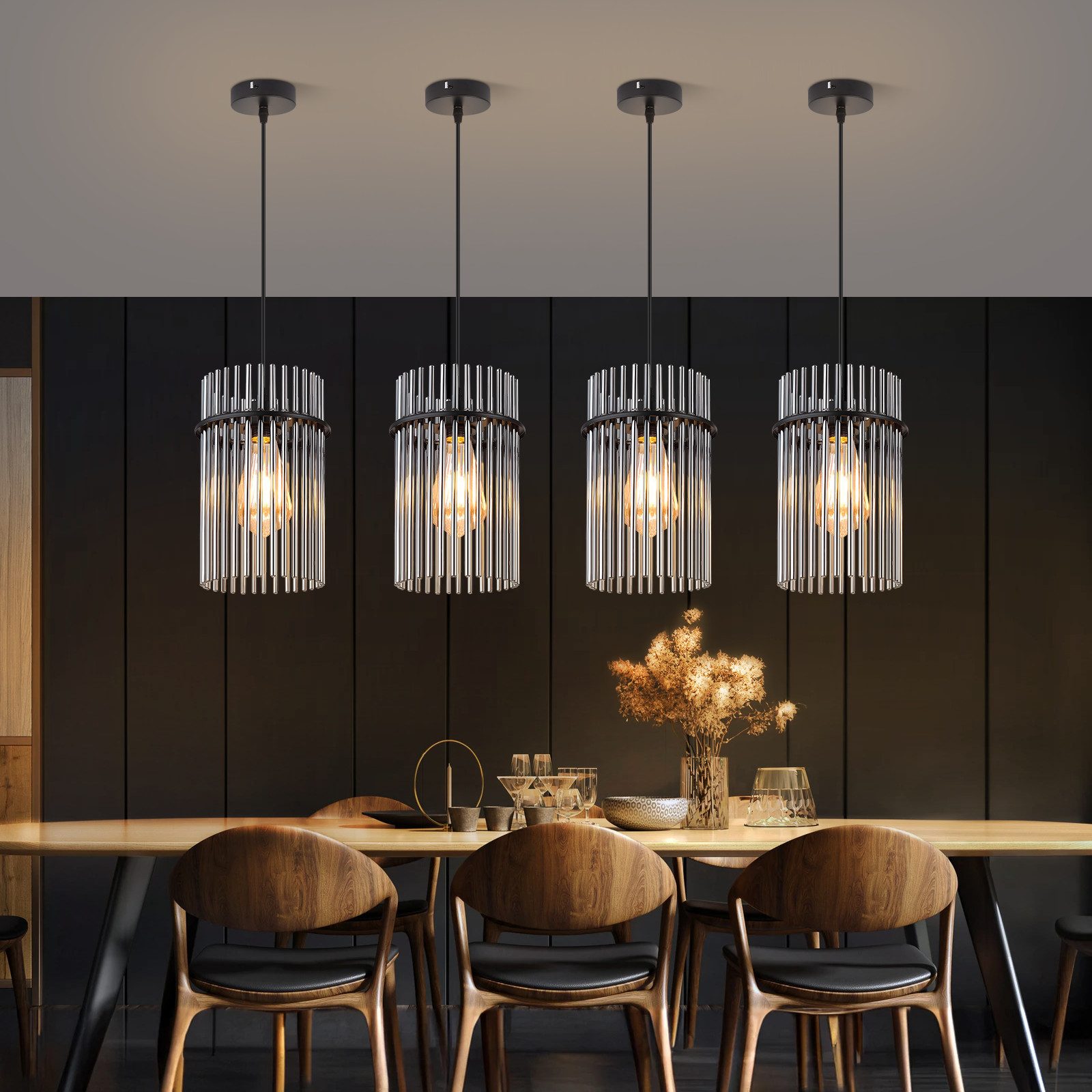 ZMH Pendelleuchte Lichtmaler Hängeleuchte 1 Flammig Hängelampe Glas E27, oh günstig online kaufen