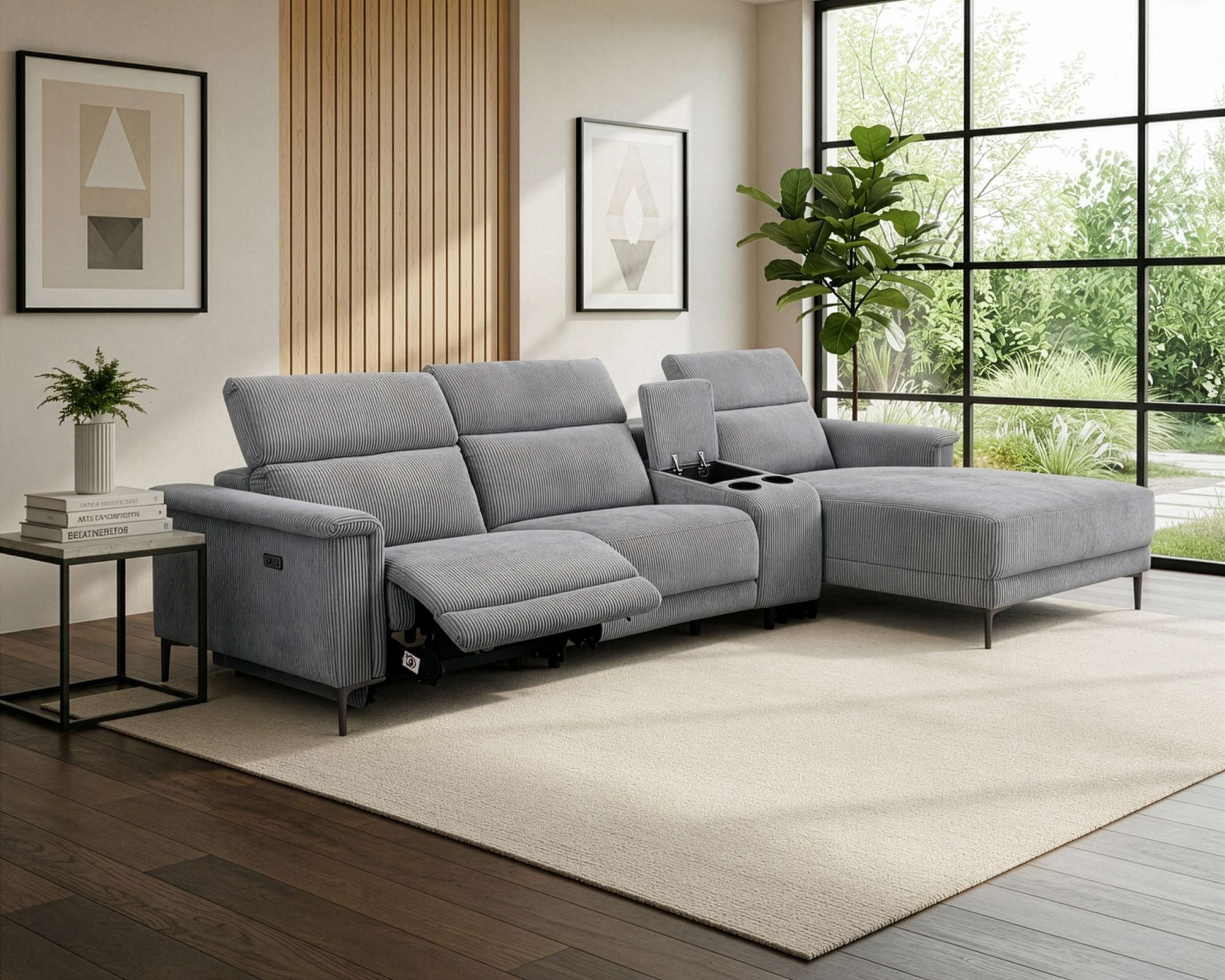 OTTO home Ecksofa LUND Kinosofa, L-Form, 298cm, man./elektr. Relaxfunktion (mit USB-A/C), USB-A/C bei elektr.Variante, …