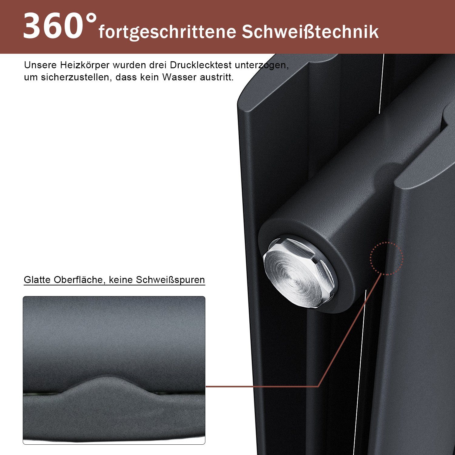 SONNI Designheizkörper Design Heizkörper Flach Anthrazit günstig online kaufen