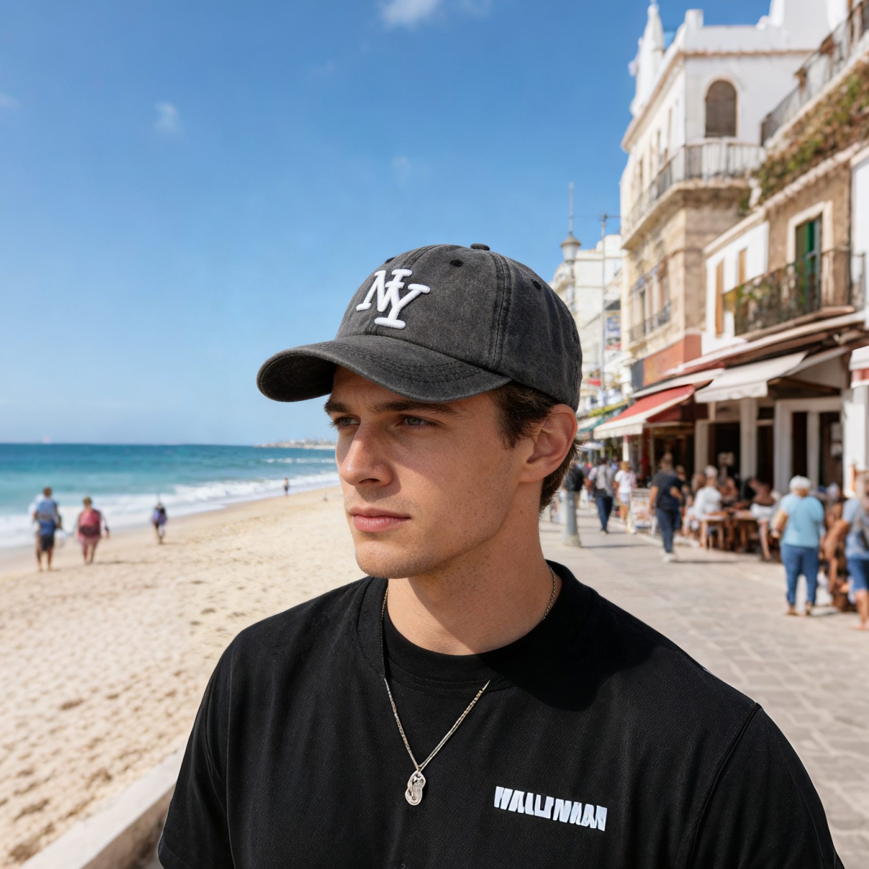 MIRROSI Baseball Cap Vintage in washed Look aus 100% Baumwolle Stickerei (Outdoor Cap, Feldmütze, Kappe) Atmungsaktiv, Einheitsgröße, Unisex, Damen Herren – Bild 3 von 4