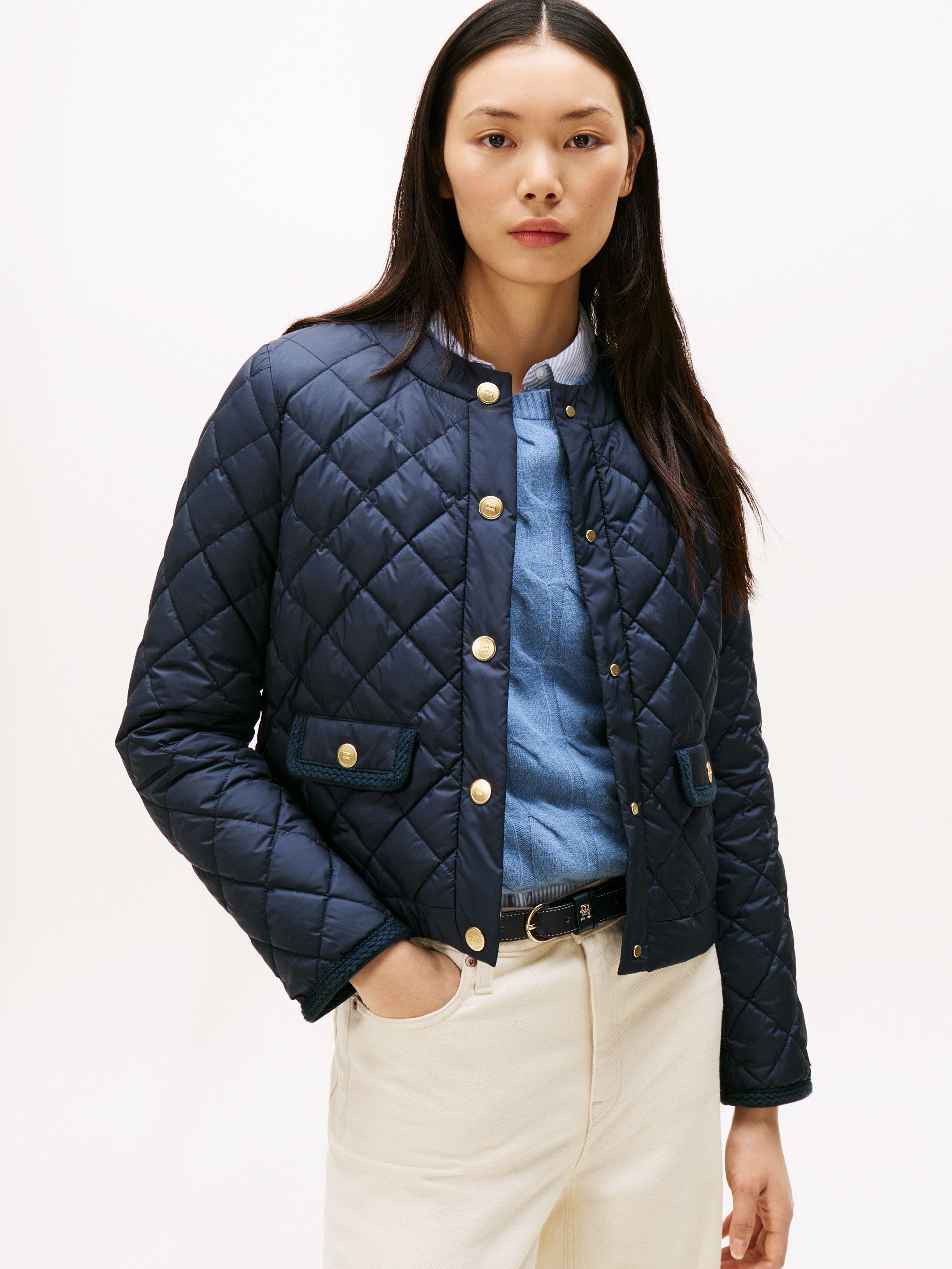 Tommy Hilfiger Steppjacke G/BUTTON QUILTED REG LADY JACKET günstig online kaufen