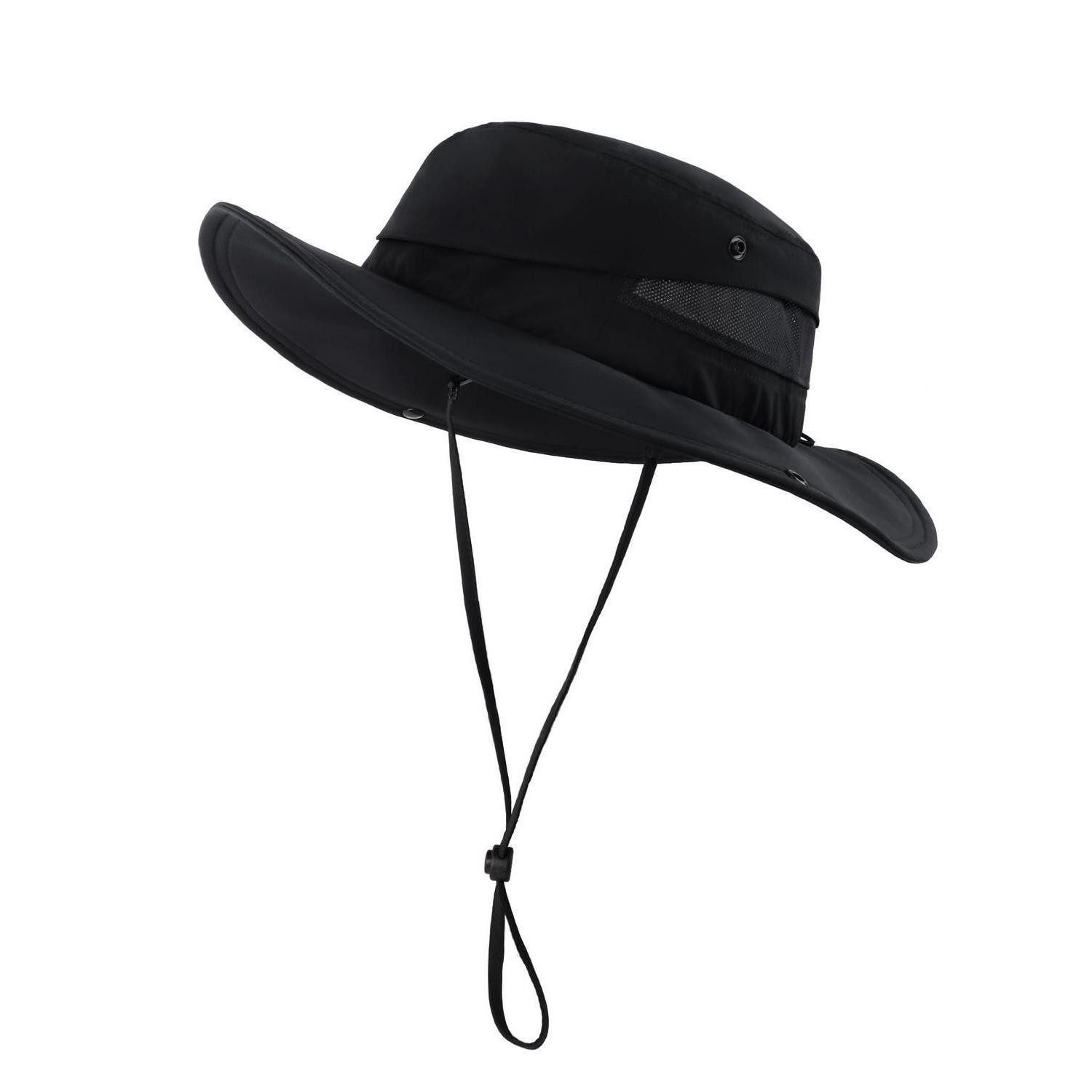 LuxusKollektion Sonnenhut Sonnenhut Herren Großer Kopf XXL 3XL UV Schutz L-XL Schwarz-Safari