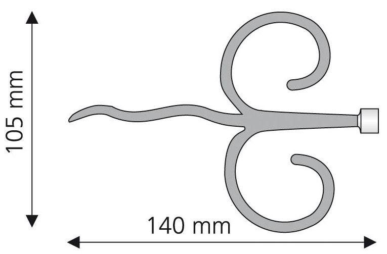 weiß/goldfarben 2-St), Ø Gardinenstangen-Endstück Liedeco, Gardinenstangen 16 Gardinen, (Set, Diana, mm für