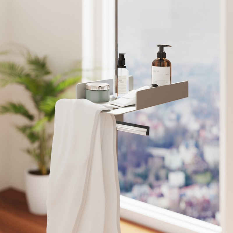 Schulte Duschablage »Duschablage für Walk In Duschen mit einer Glasstärke von 6 oder 8 mm«, inkl. Halter für Duschabzieher und Handtuch