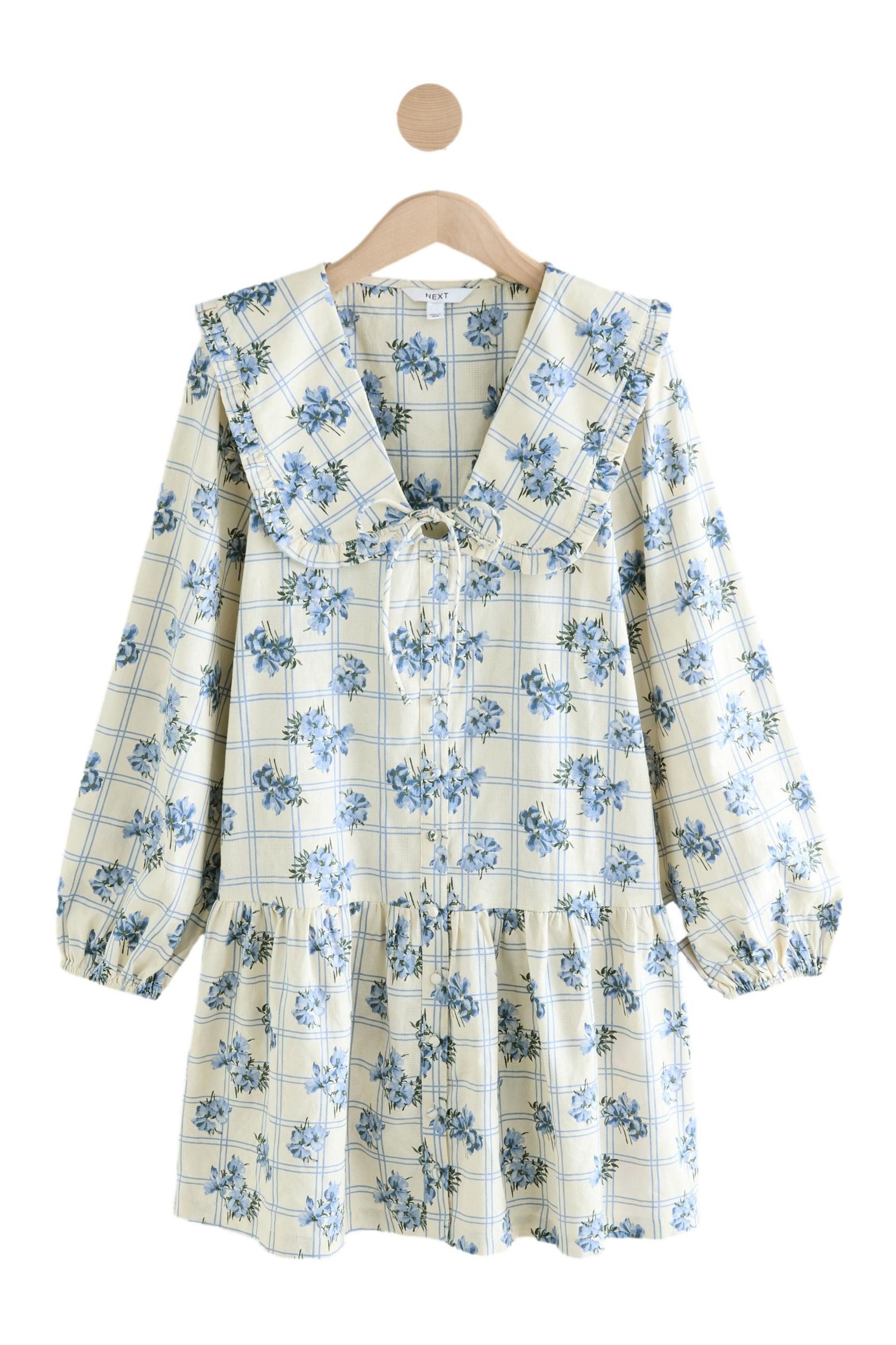 Next Minikleid Gestuftes Boho-Minikleid mit Rüschenkragen günstig online kaufen