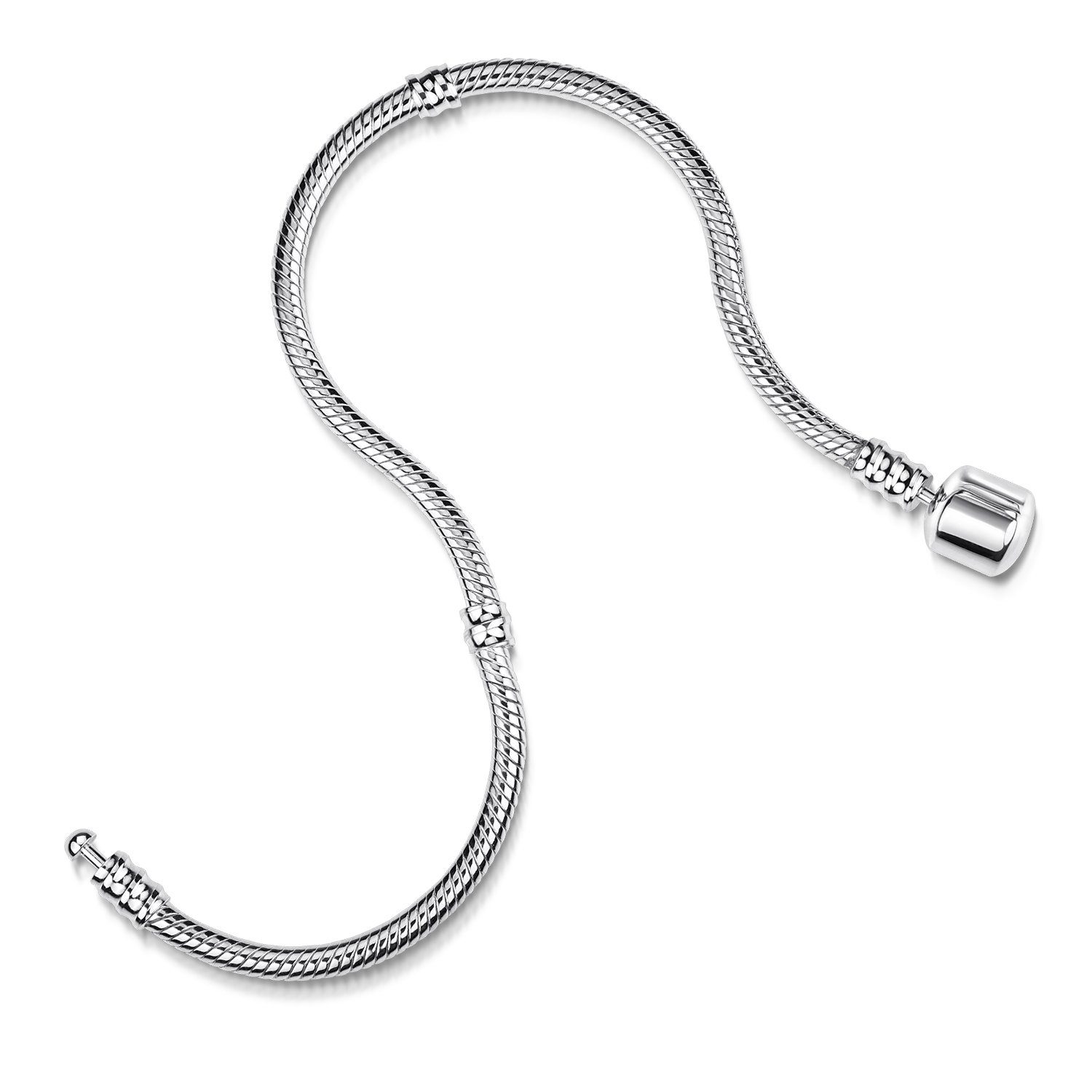 Materia Silberarmband Damen Beads Armband mit Gewindebrücken 3mm SA-8, 925 günstig online kaufen