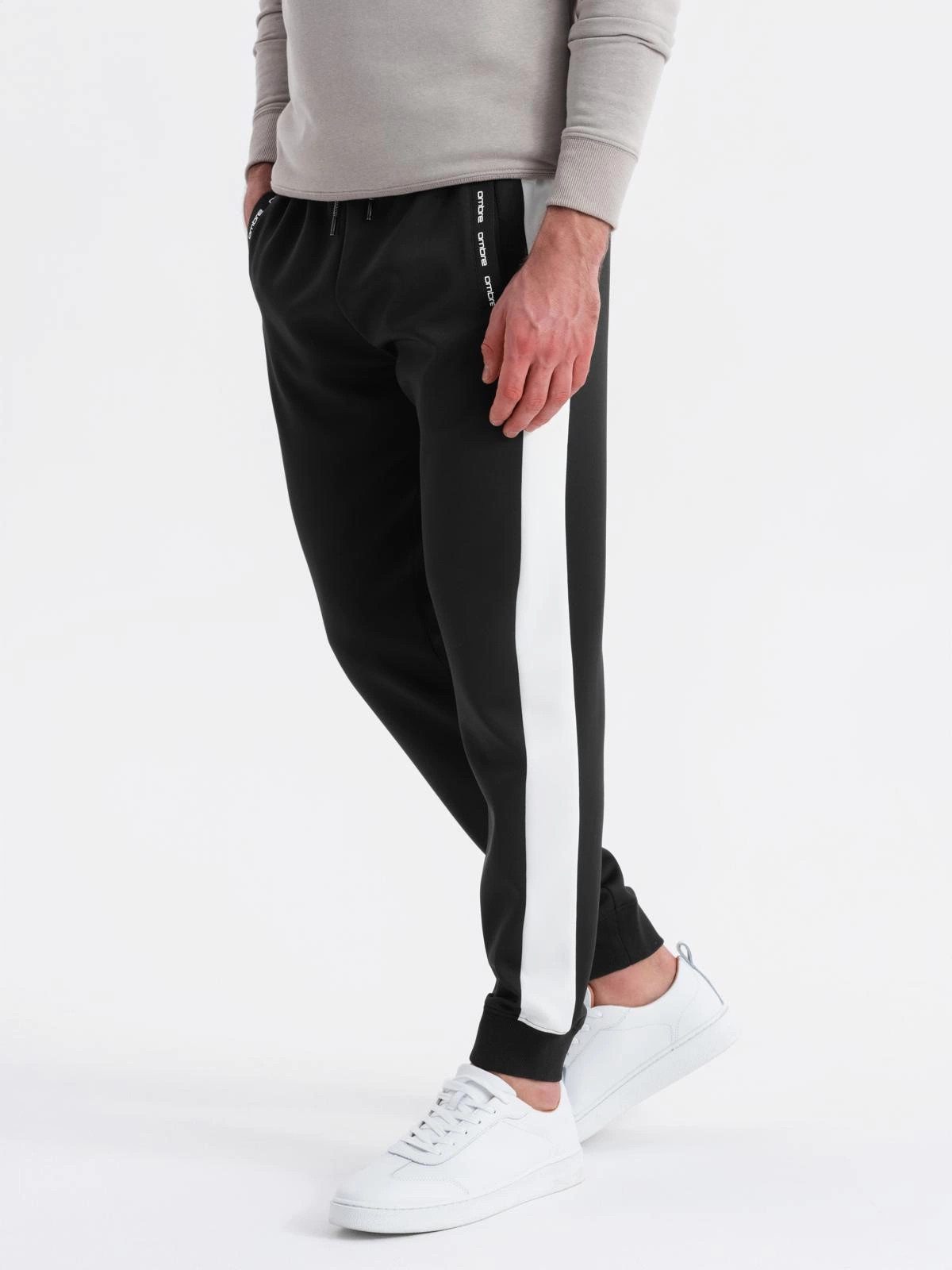 OMBRE Sweatpants Herren Jogginghose mit kontrastfarbenen Streifen