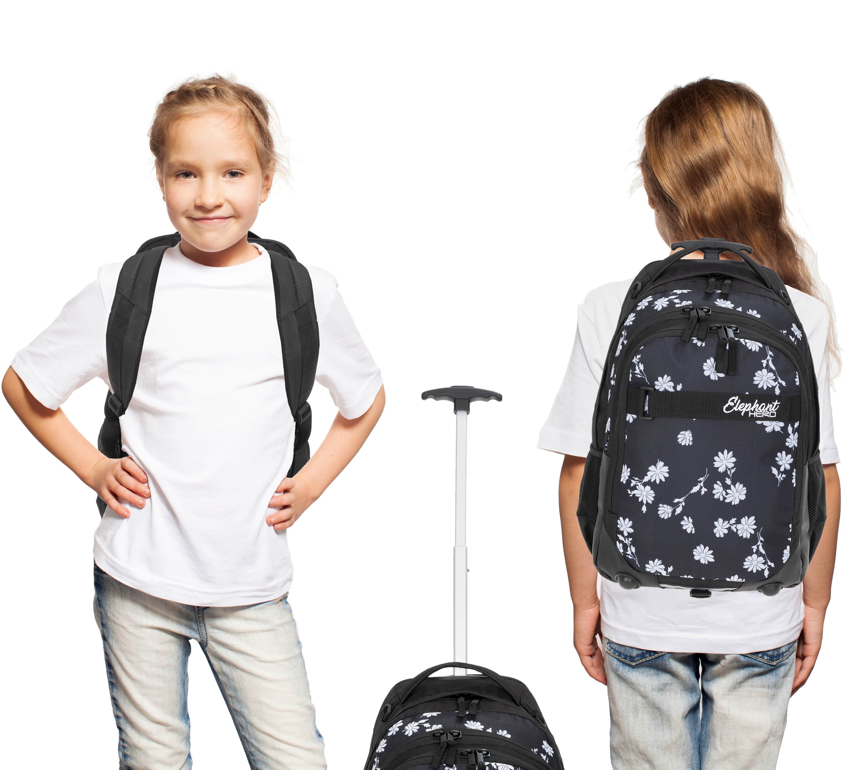 ELEPHANT Schulrucksack Schultrolley Trolley Hero Signature Schulrucksack (3 Teile Set), Rucksacktrolley Schule Rucksack Trolly, Sporttasche, Mäppchen Box +tsm
