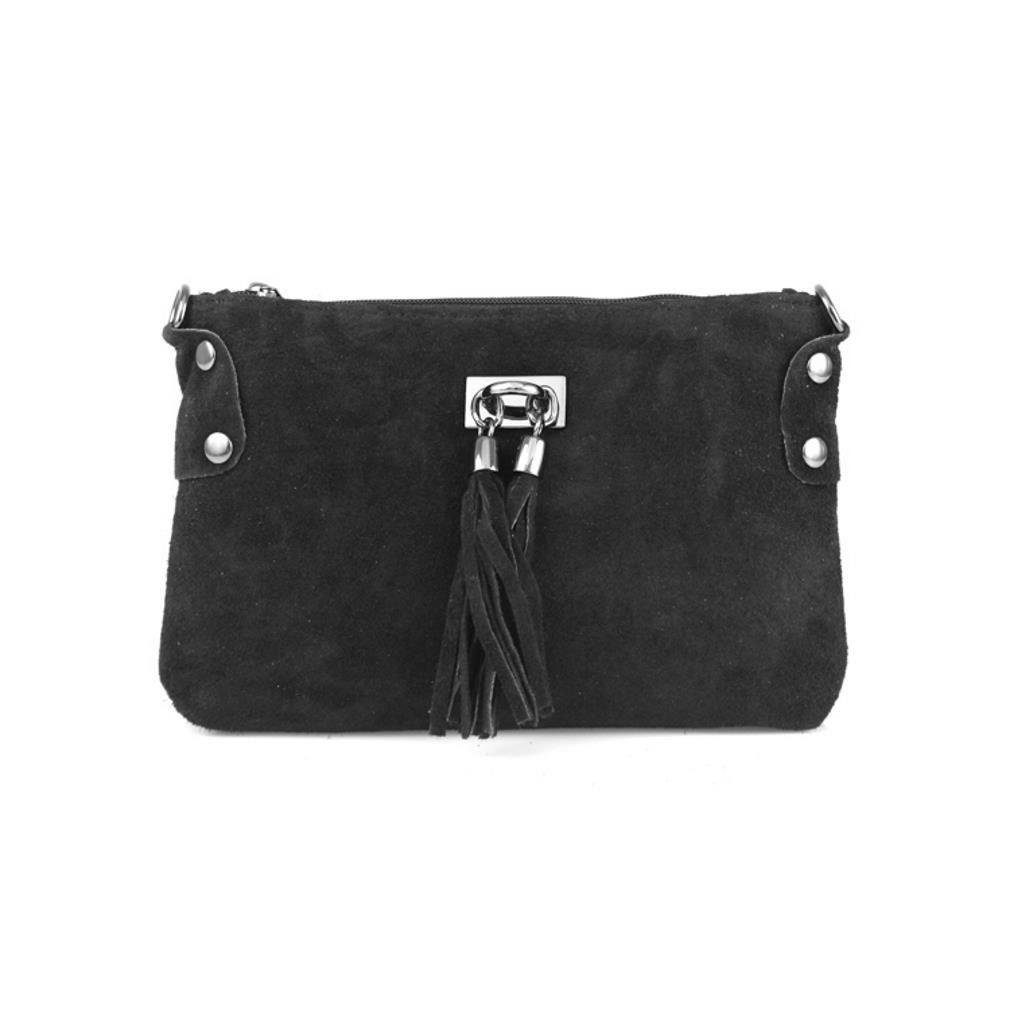ITALYSHOP24 Schultertasche Made in Italy Damen Leder Tasche CrossOver, als Schultertasche, Clutch, Umhängetasche tragbar