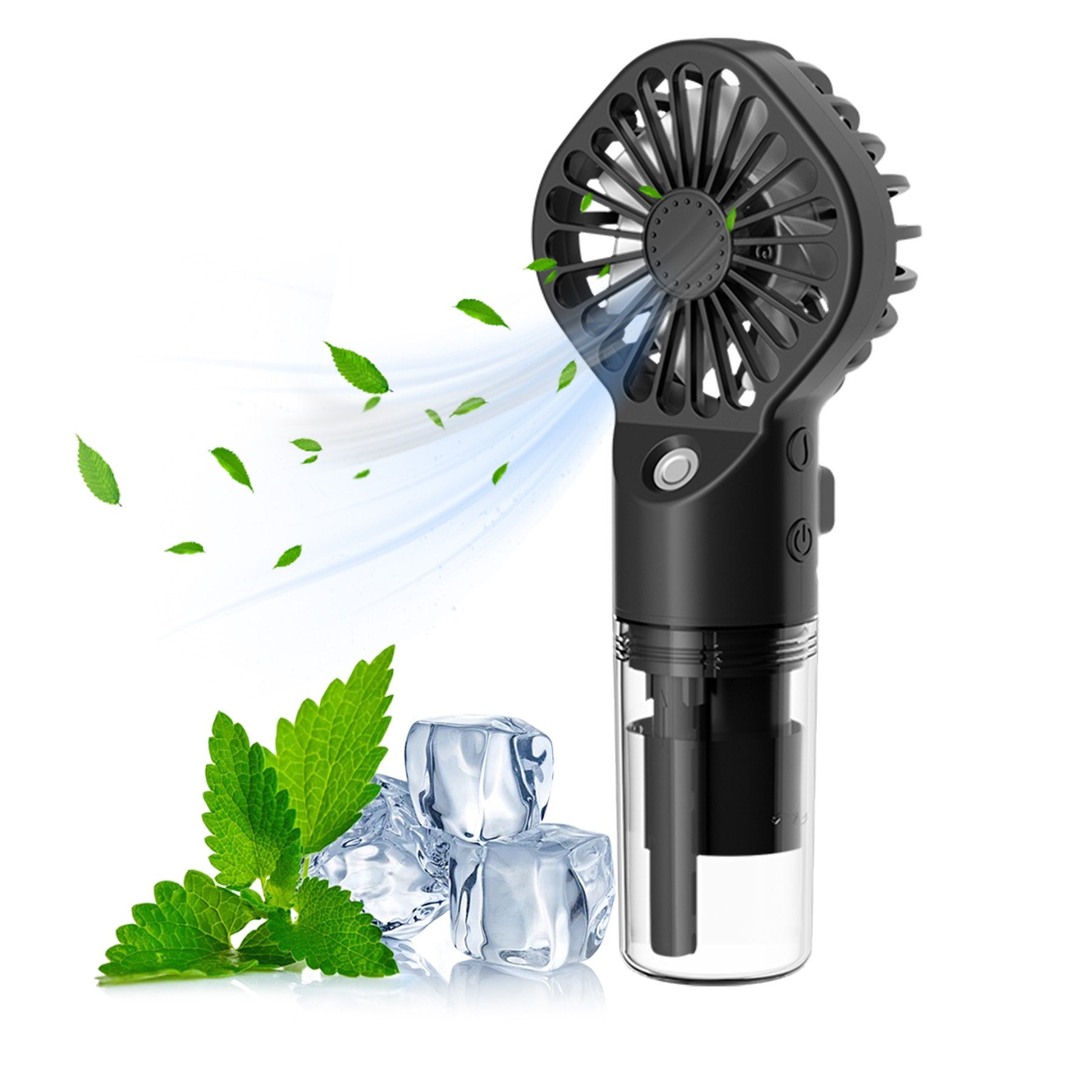 Mini USB-Ventilator Handventilator,Mini Ventilator Mit Wassernebel, 180°Verstellbarer