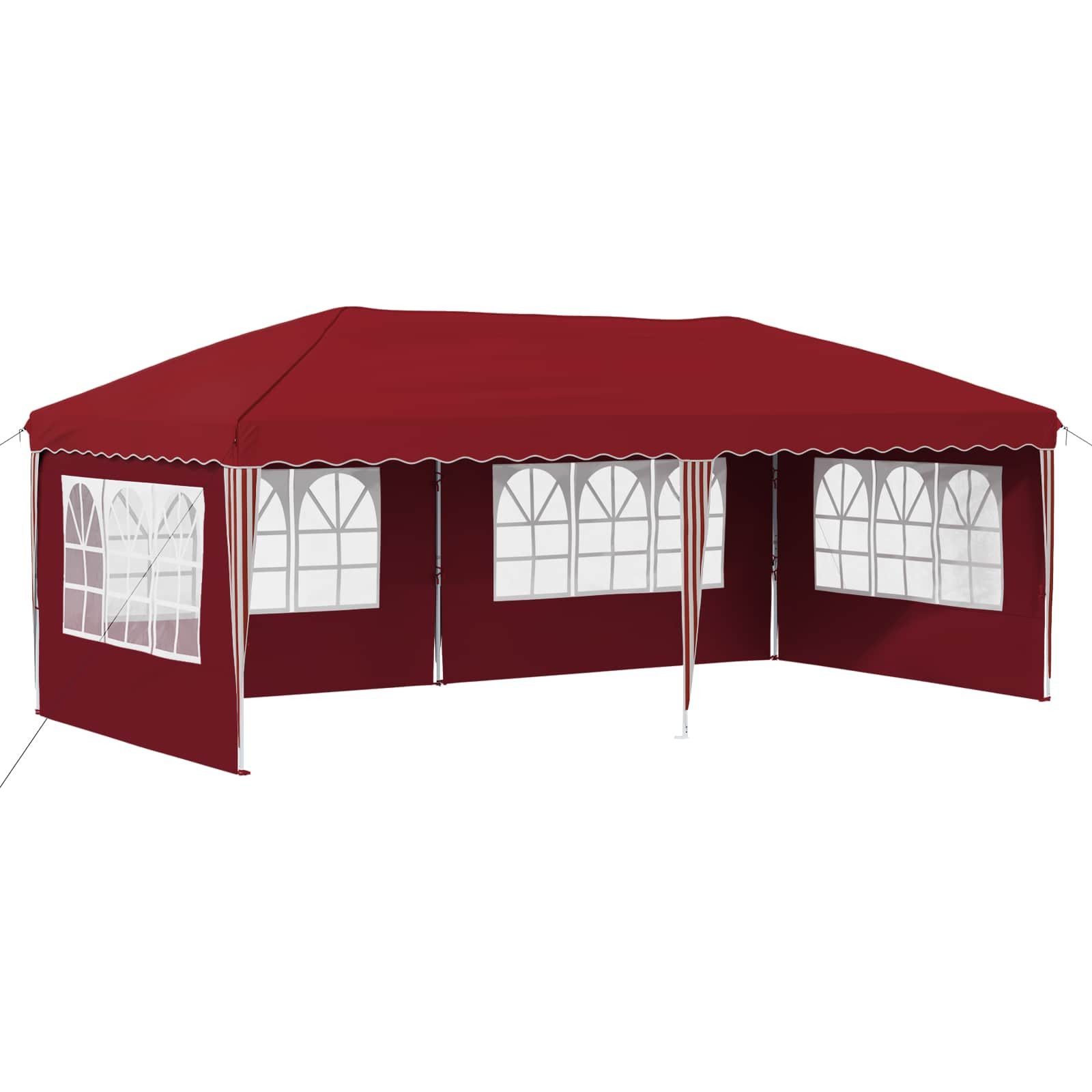 vidaXL Partyzelt Pop-up Partyzelt 575 x 289 x 245 cm Bordeauxrot