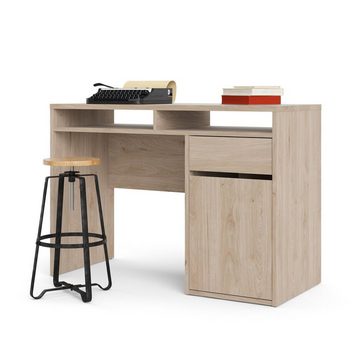 ebuy24 Schreibtisch Fula Schreibtisch 1 Schublade und 1 Tür Hickory-De