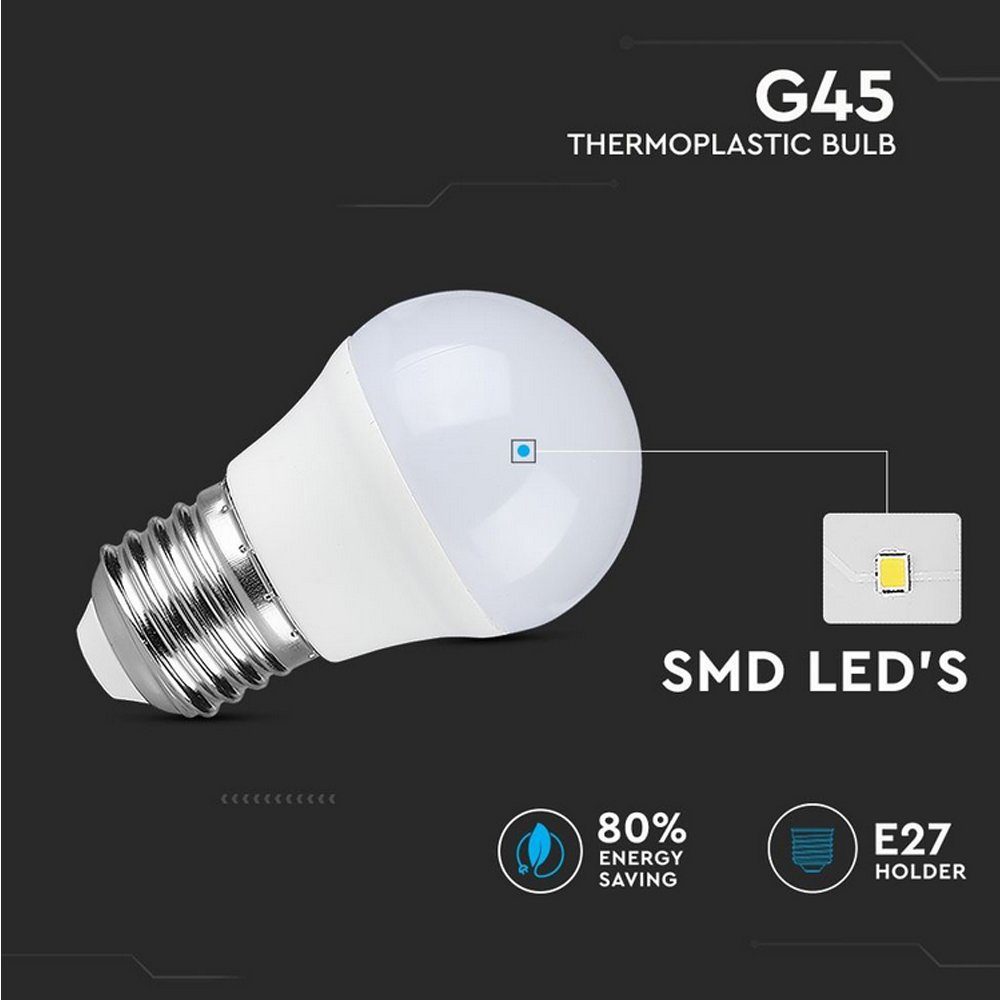 Lighting Michglas, LED E27 Innenraum-Leuchtmittel Modee Birne LED-Leuchtmittel Lumen, G45, G45, Lampe 4W Kugel 320 Form Gewinde Edison Kaltweiß, 1 Smart Mini Leuchtmittel E27 E27 St., Standard