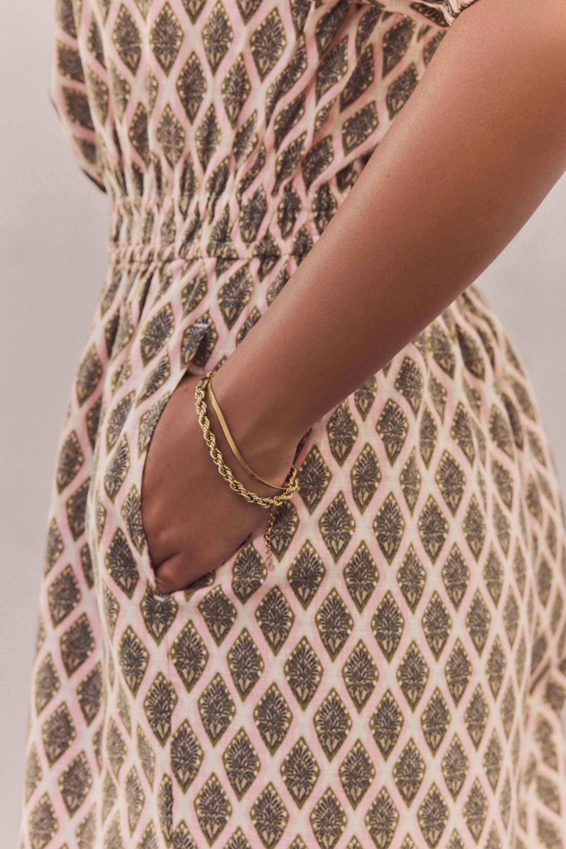 Next Jumpsuit Overall mit weitem Bein 100% Baumwolle - Petite (1-tlg)