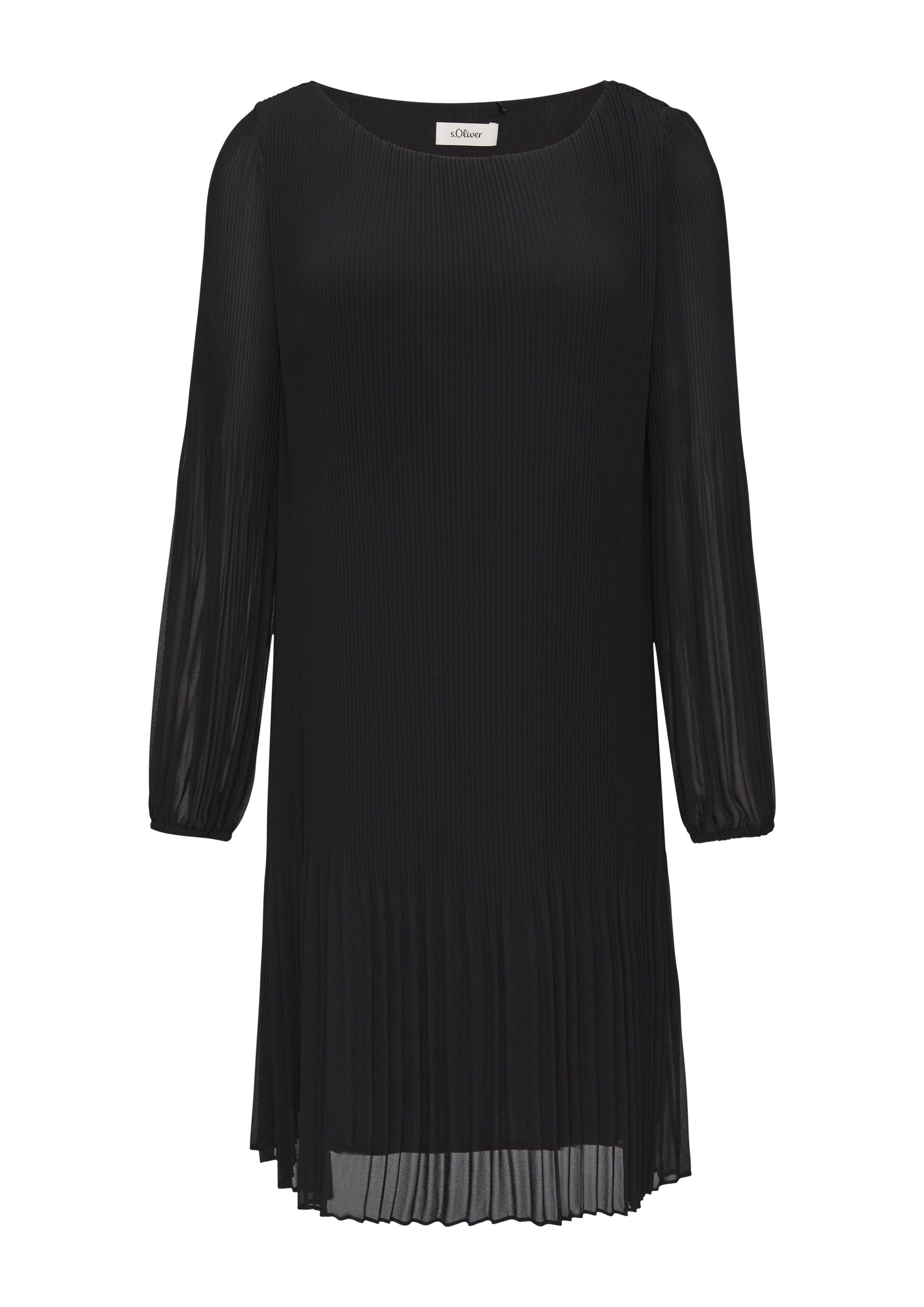 s.Oliver Minikleid Kleid Plissiertes Chiffonkleid günstig online kaufen