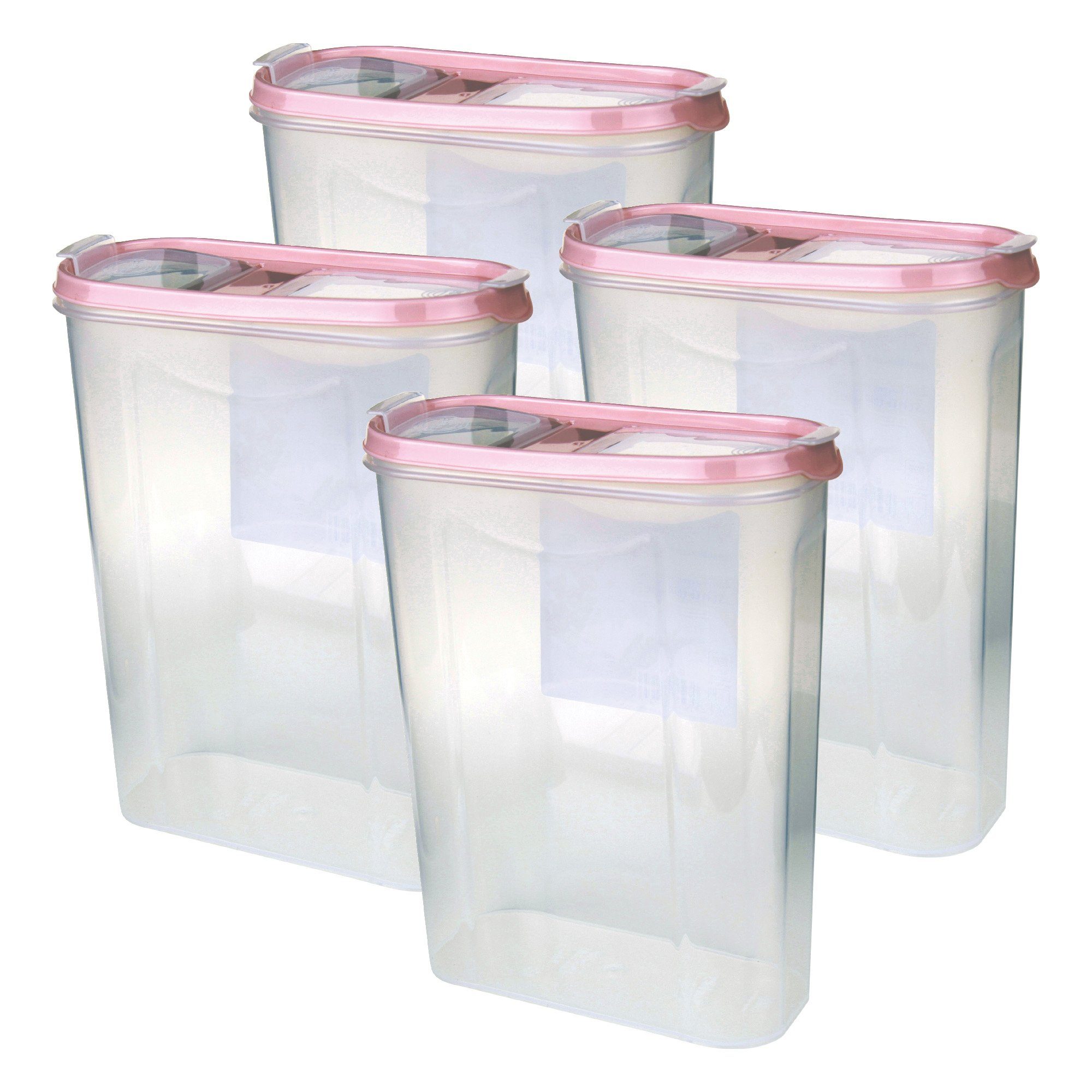 Bestlivings Vorratsdose Müslispender (7cm x 16,5cm x 24cm), Kunststoff, (4-tlg., 2,8 Liter), Schüttdose für Lebensmittel, Vorratsbehälter Set – Frischhaltedosen