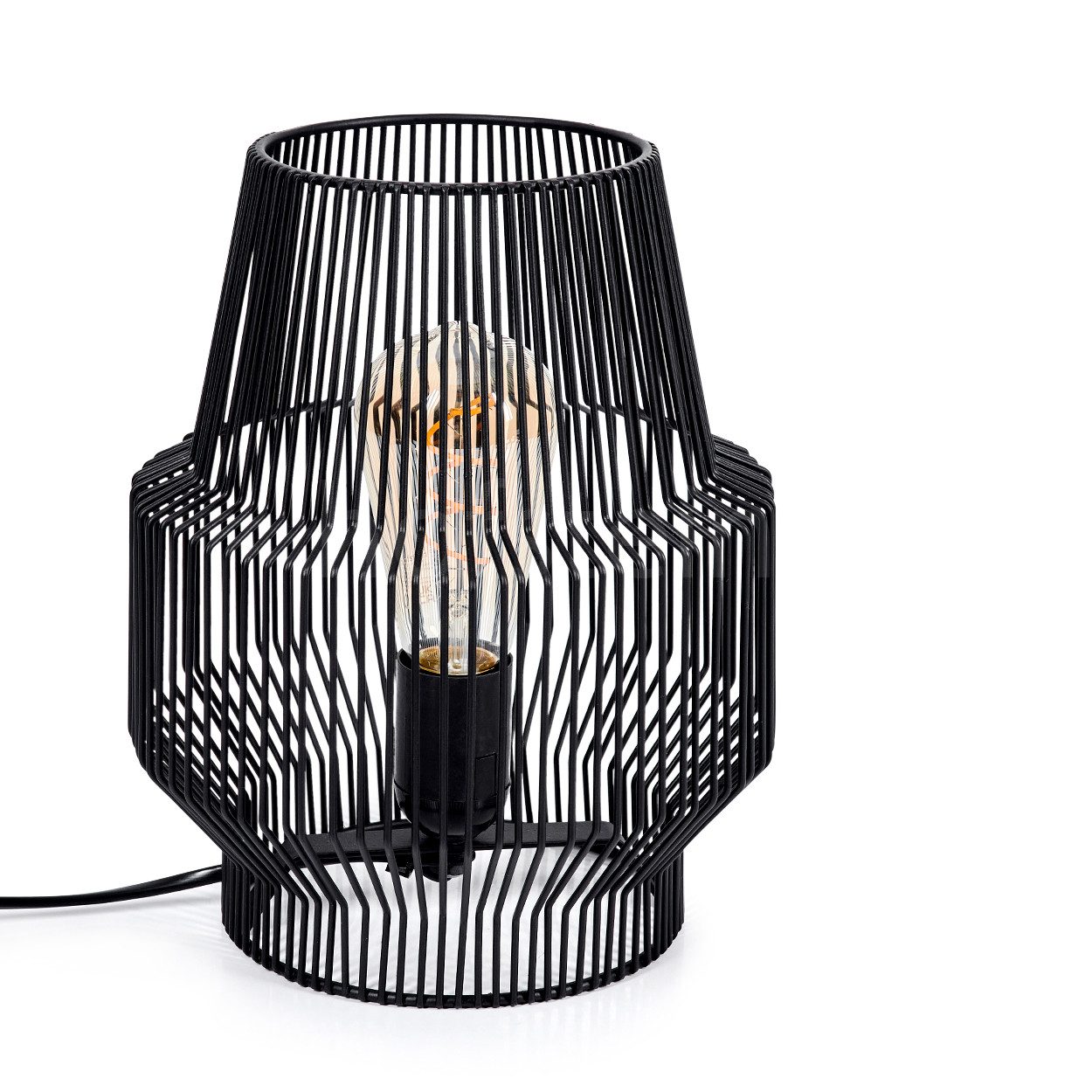 hofstein Tischleuchte moderne Tischlampe aus Metall in Schwarz, ohne Leucht günstig online kaufen