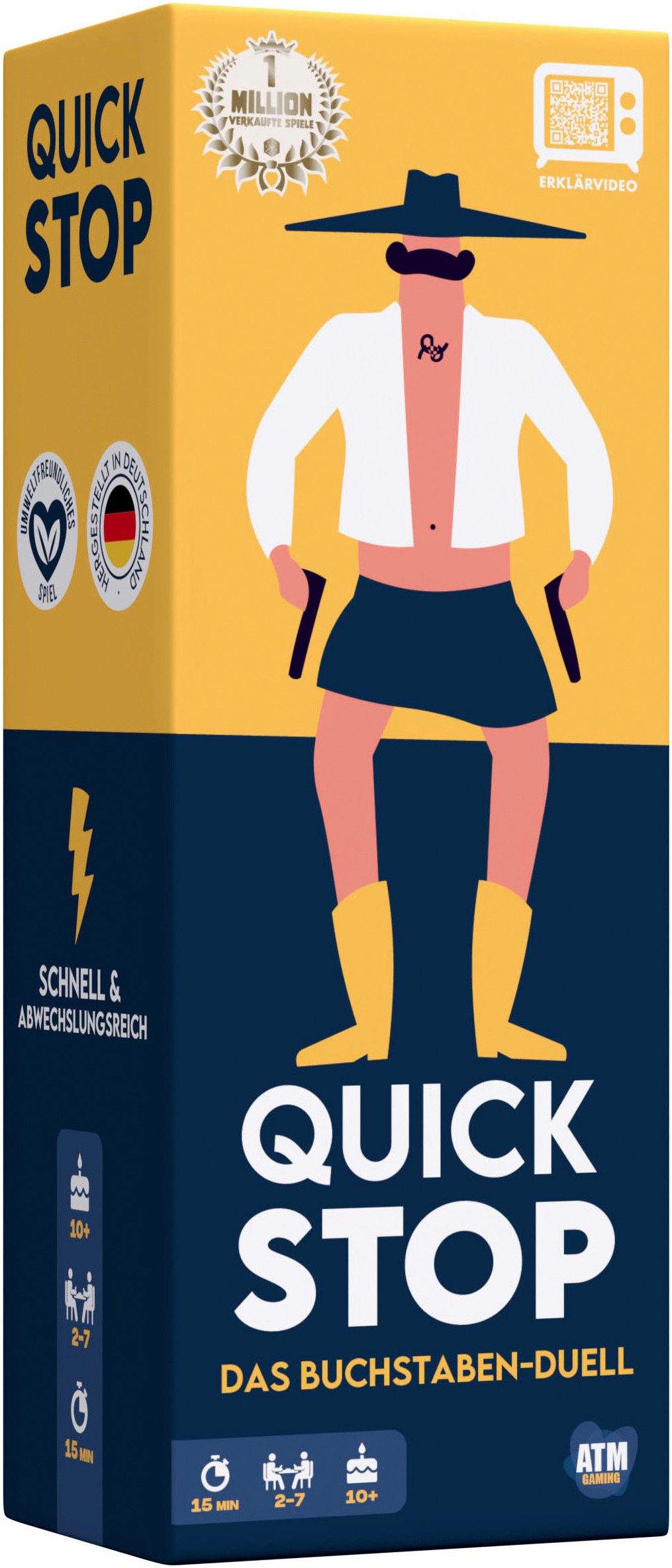 ATM GAMING Spiel Quickstop Das BuchstabenDuell, Familienspiel, Made in Germany