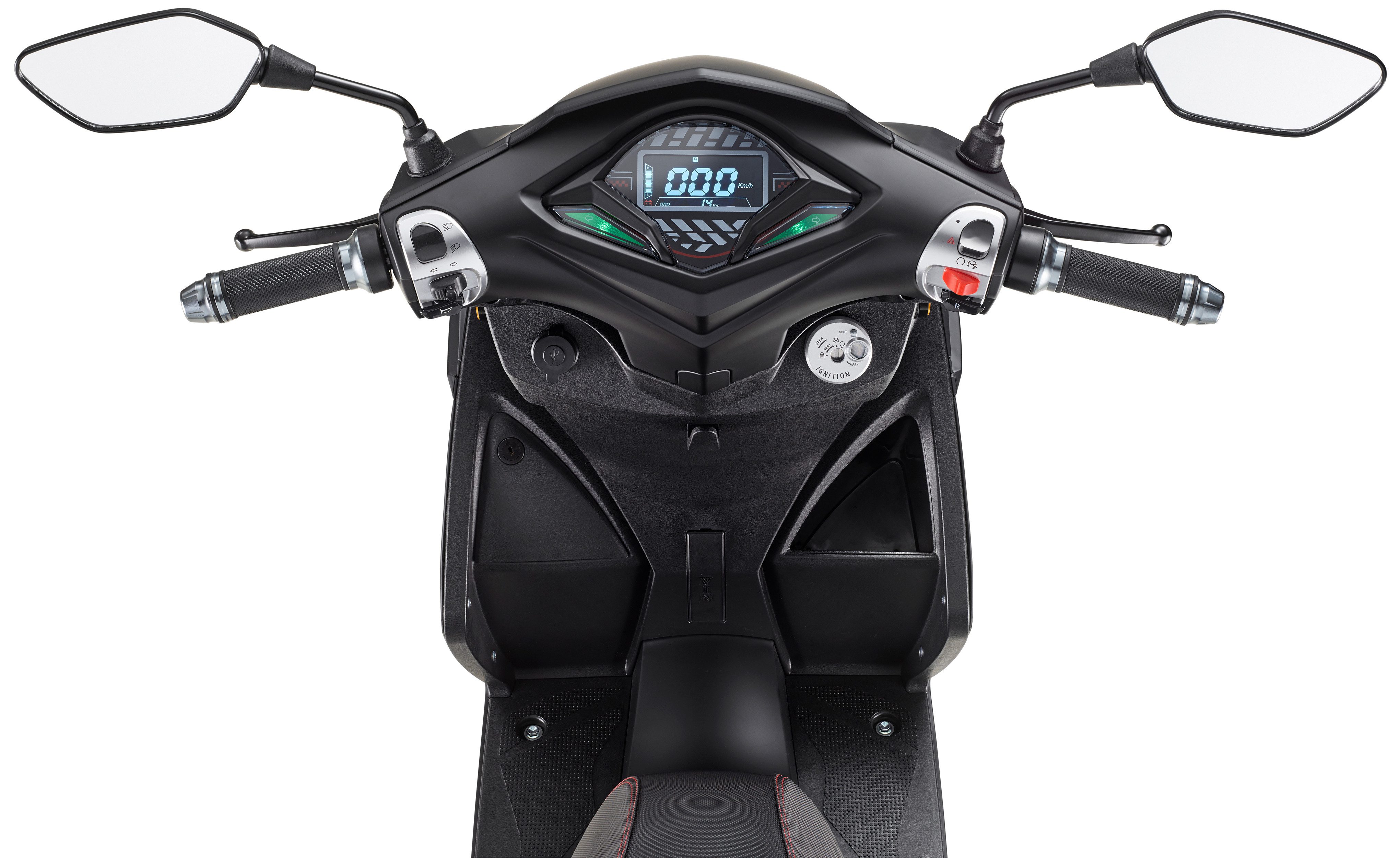 Luxxon E-Motorroller LuXXon F18e (45km/h), 3000 W, 45 km/h, Elektroroller mit Straßenzulassung, LED-Paket