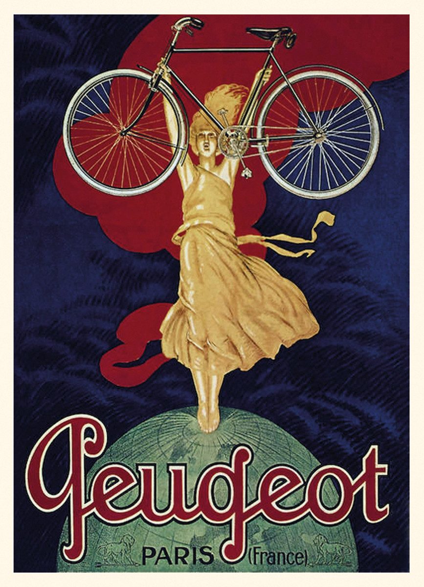 Postkarte Das Glück auf zwei Rädern: Die Lust, mit dem Fahrrad zu fahren