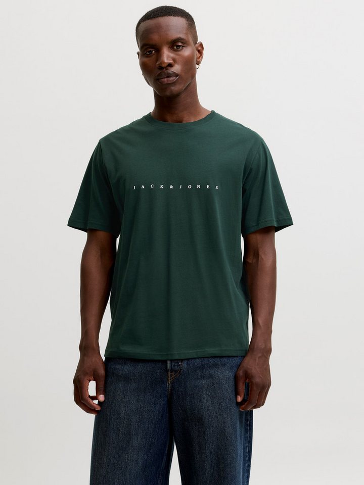 Jack & Jones Rundhalsshirt JJESTAR mit Pigmentprint und Baumwollgefühl Baumwolle, relaxed fit