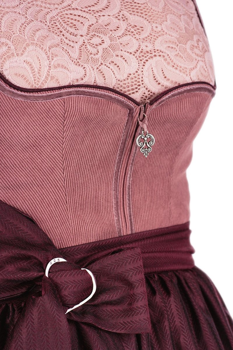 MarJo Dirndl Cord Dirndl 2tlg. - VIOLET - rosenholz/bordeaux