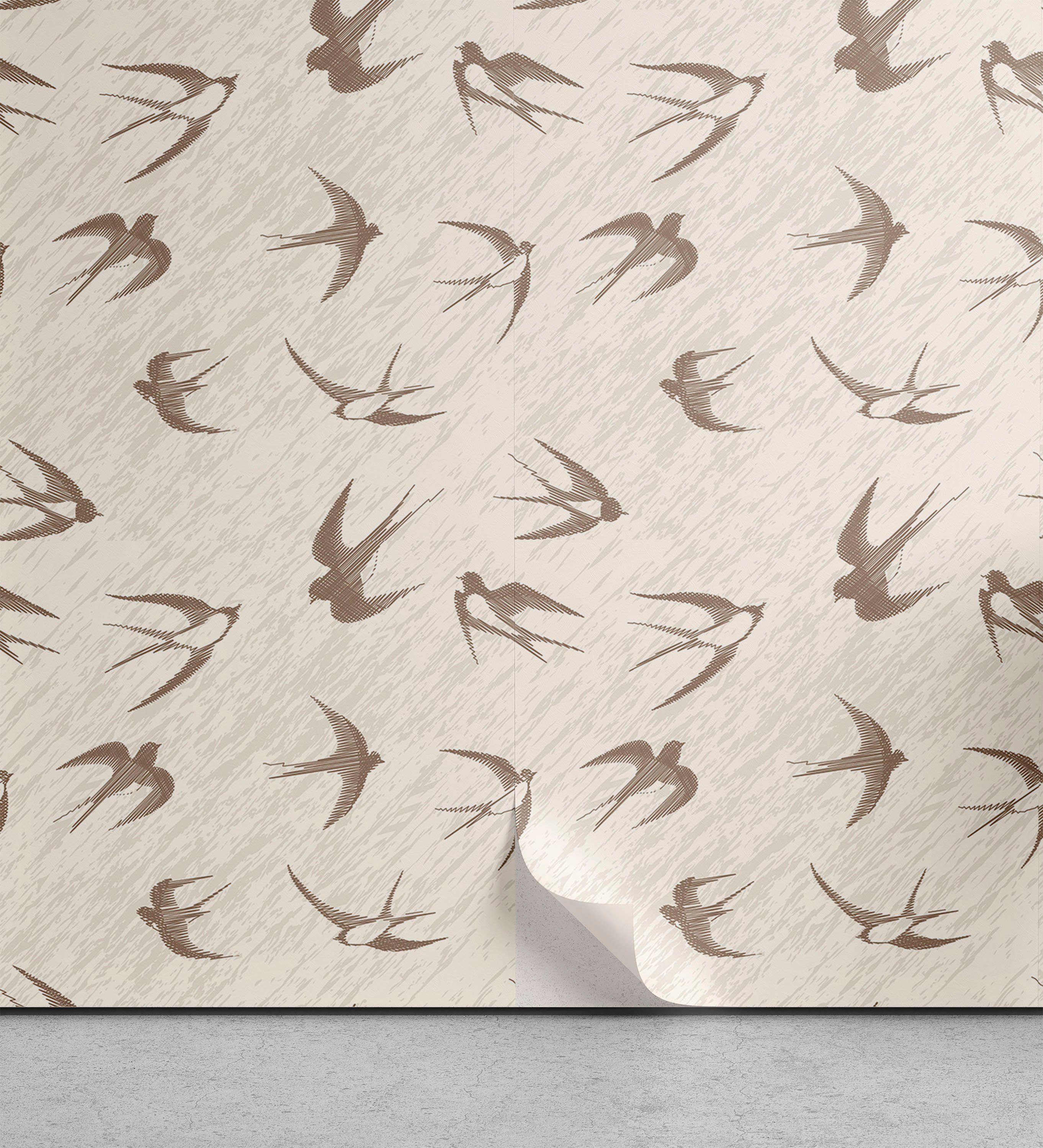 Abakuhaus Vinyltapete selbstklebendes Wohnzimmer Küchenakzent, Birds flying Abstrakt
