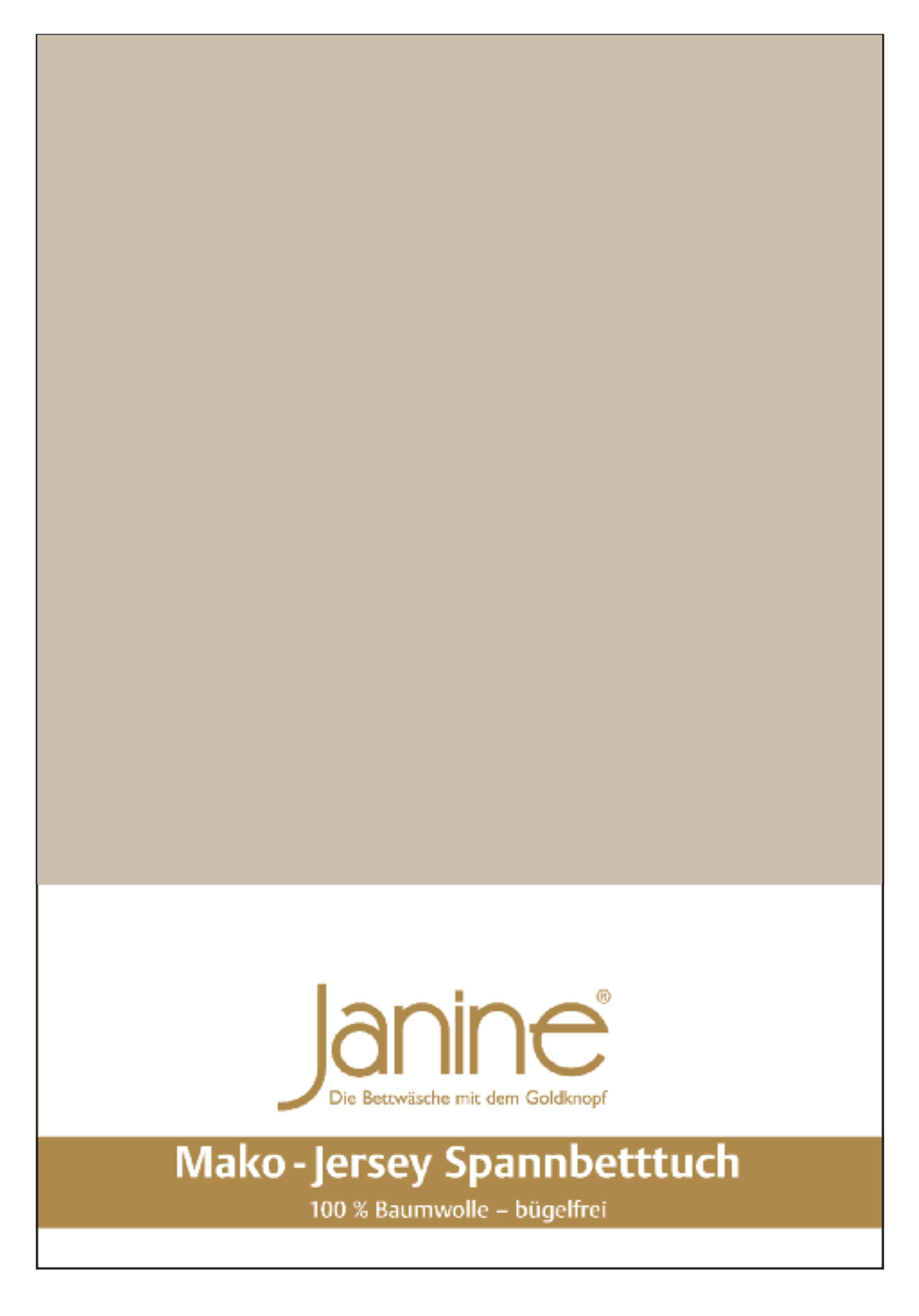 Janine Spannbettlaken MAKO-FEINJERSEY 5007, Mako-Jersey, Gummizug: rundum, (1 Stück), aus 100% Baumwolle, für Matratzen bis 26 cm Höhe – Bild 4 von 5