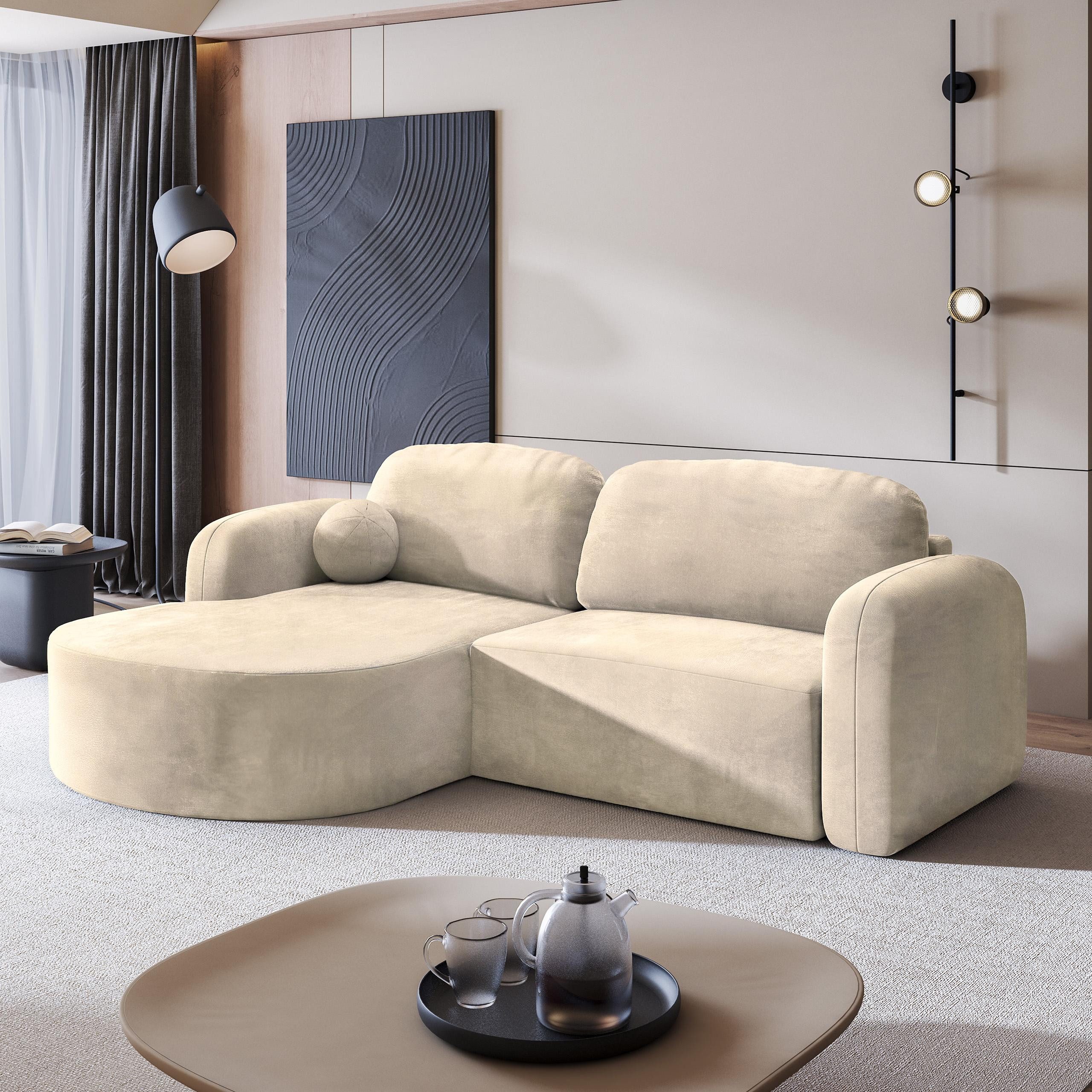 Masseno Ecksofa AMILIA mit Schlaffunktion L-Form, günstig online kaufen