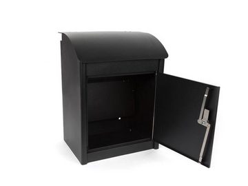 PEREL Paketbox, Stand Paket-Briefkasten mit Paketfach Paketkasten für Zuhause Schwarz
