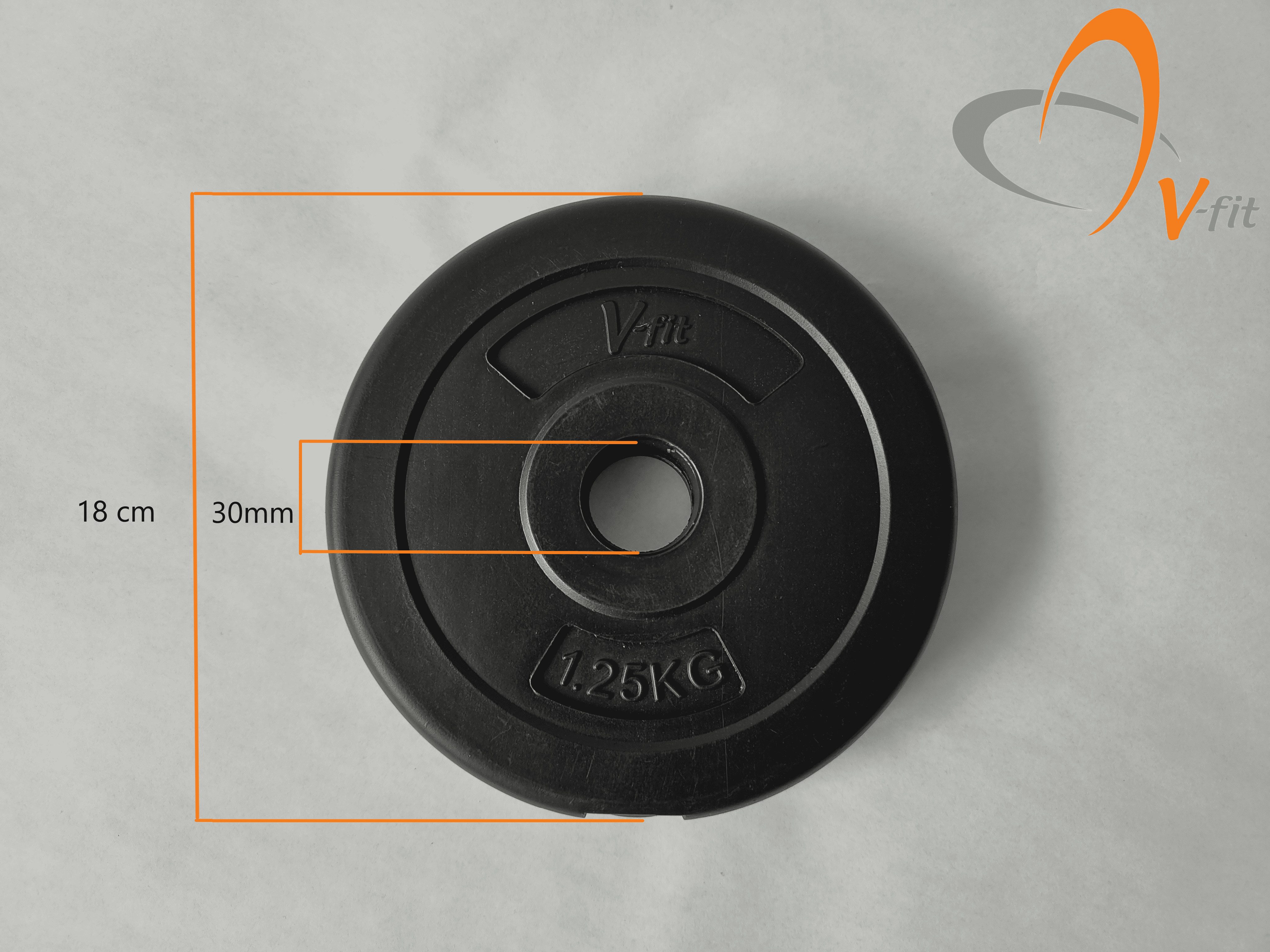 V-Fit Hantelscheibe Hantelscheibe 1,25 kg, 2,5 kg, (Set, 2-tlg., 2 Scheiben je Set)