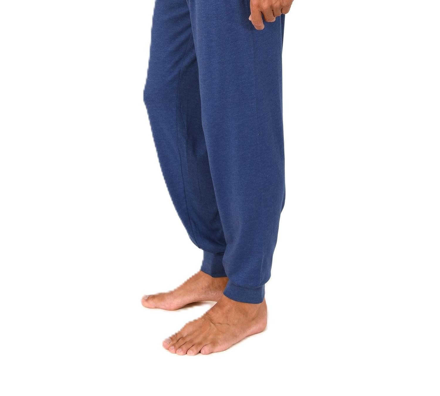 Normann Pyjama Normann Herren Schlafanzug langarm mit Bündchen in zeitloser Optik – Bild 3 von 4