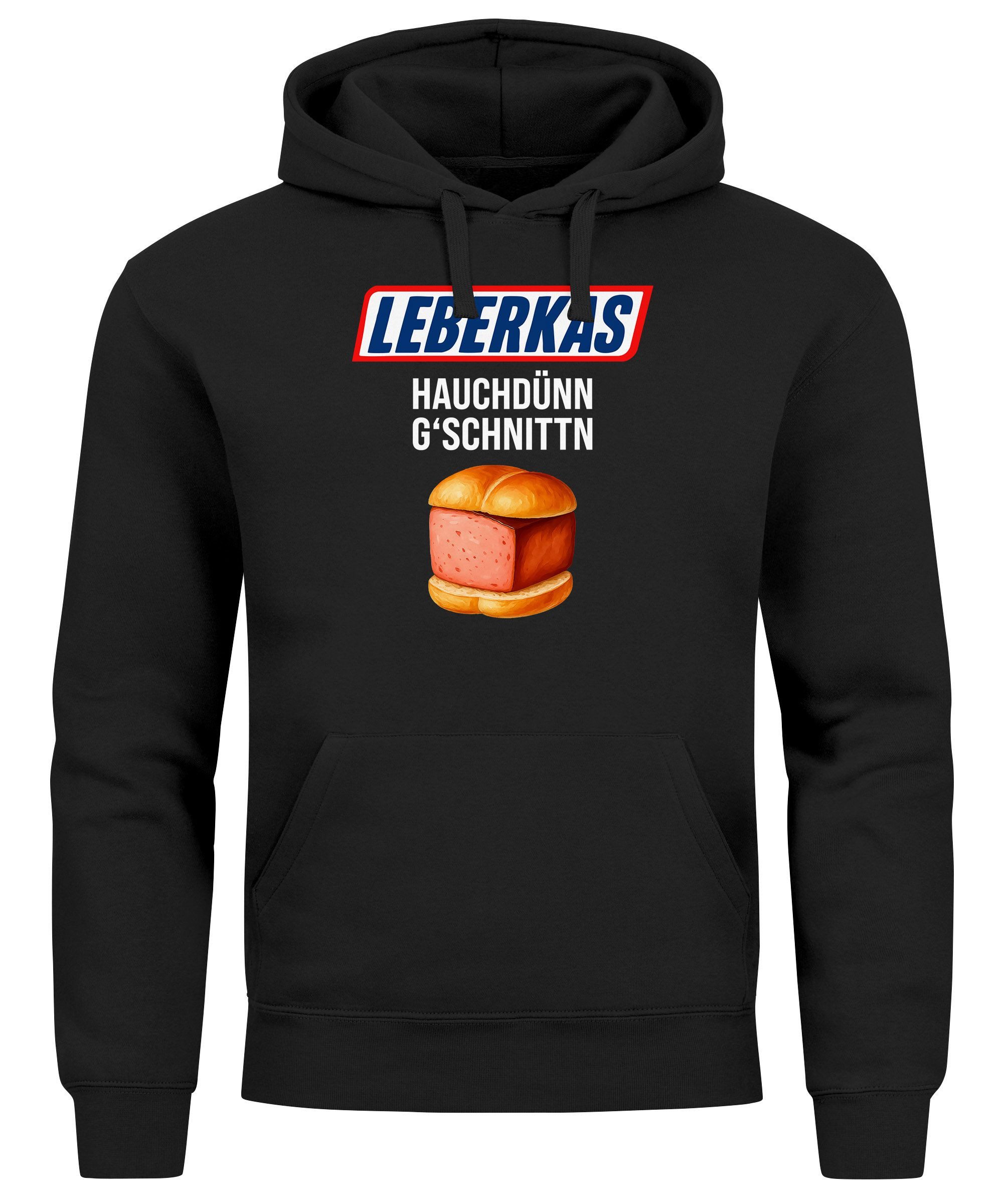 MoonWorks Hoodie Hoodie Herren für das Oktoberfest Leberkas Hauchdünn Ersatz Tracht
