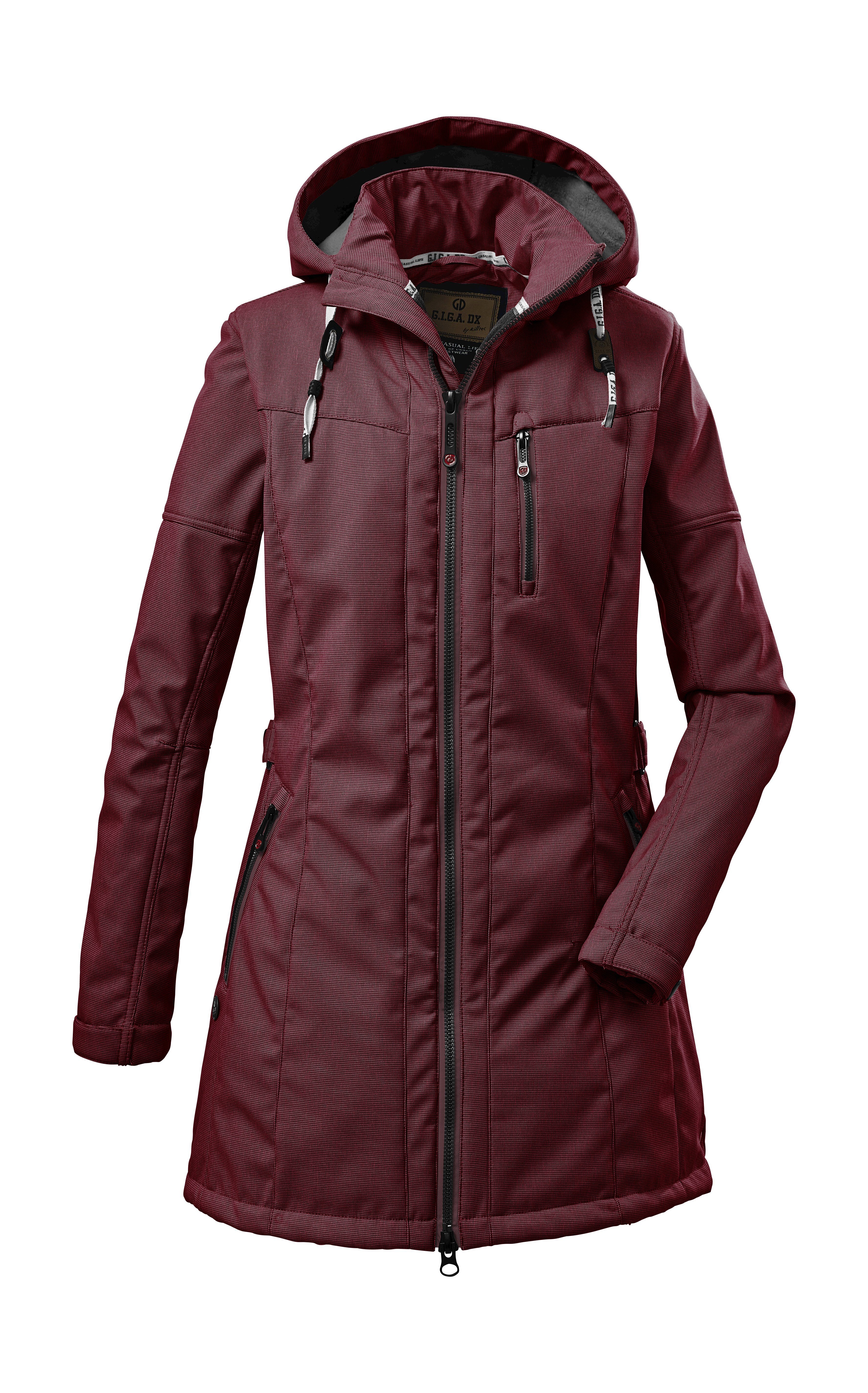 G.I.G.A. DX by killtec Softshellparka GW 66 WMN SFTSHLL PRK Wind- und regenfest, Teddy-Fleece, verstellbar, abnehmbare Kapuze
