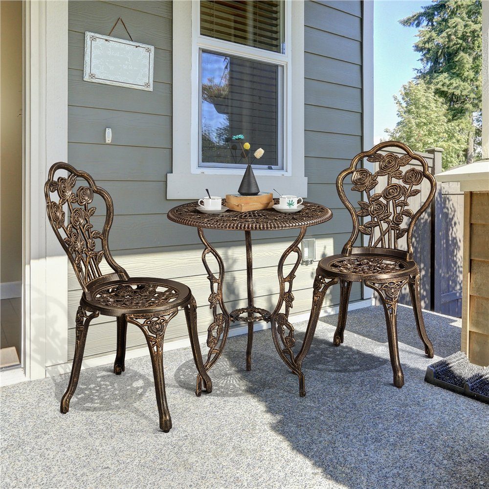 Yaheetech Balkonset, 3tlg. Antik Bistroset Bronze günstig online kaufen