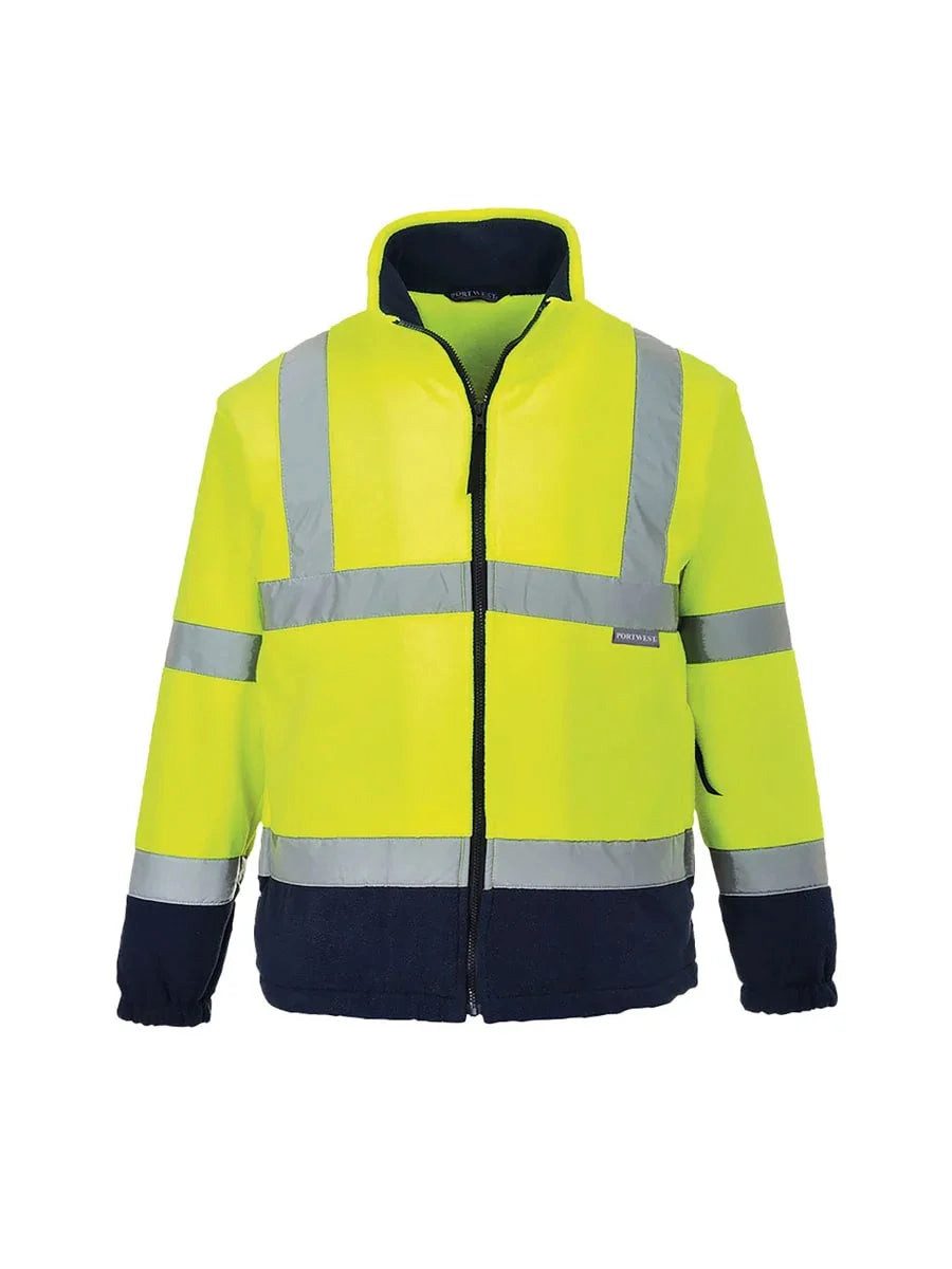 Fleecejacke Portwest Zweifarbige Warnschutz-Fleecejacke F301