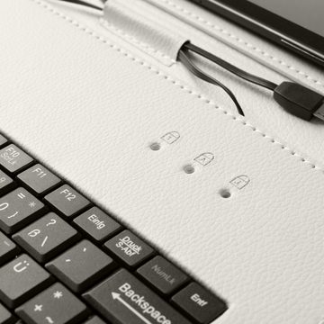 humblebe 10.3" Lenovo Tab M10 FHD Plus (2. Generation) TB-X605 Tablet-Tastatur (USB, Schutzhülle)