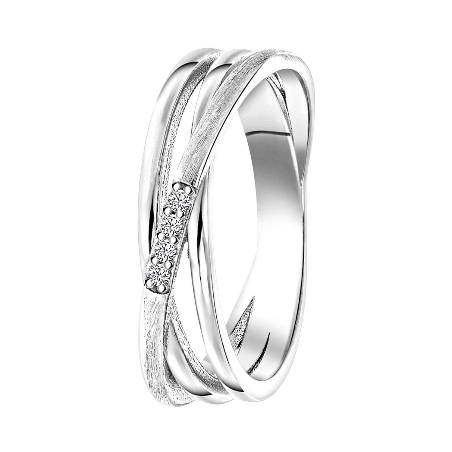 LUCARDI Fingerring Ring - 925 Silber - Silber - Zirkonia - Damen