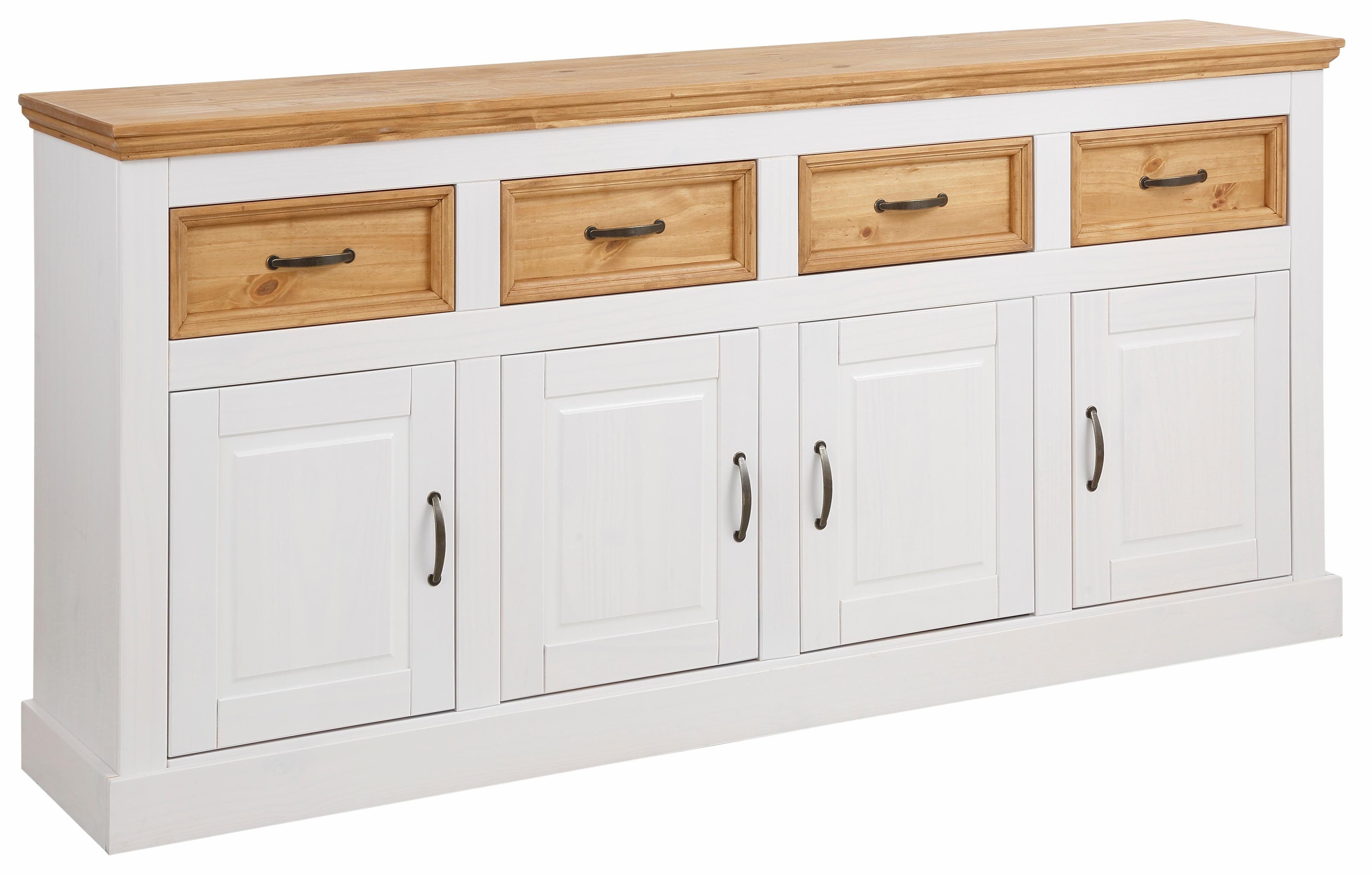 Home affaire Sideboard Selma, Kommode mit 4 Türen und 4 Schubkästen. Breite 192 cm