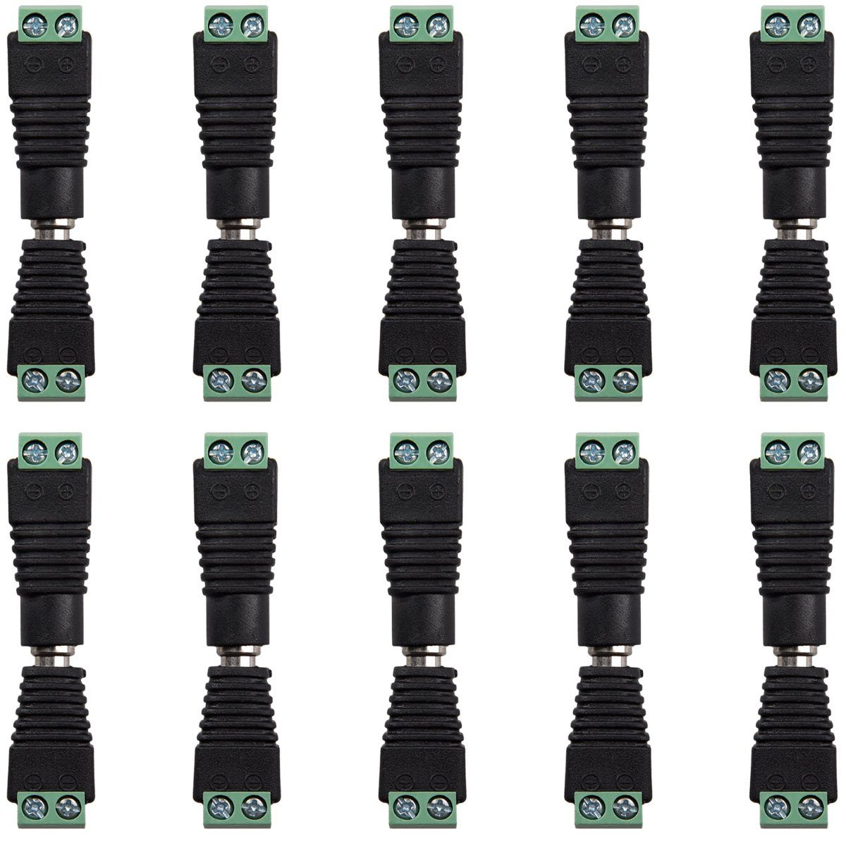 kwmobile Rundstecker 10x DC Stecker & Buchse Set - Adapter Stromkabel Steckverbindung, 10-tlg.