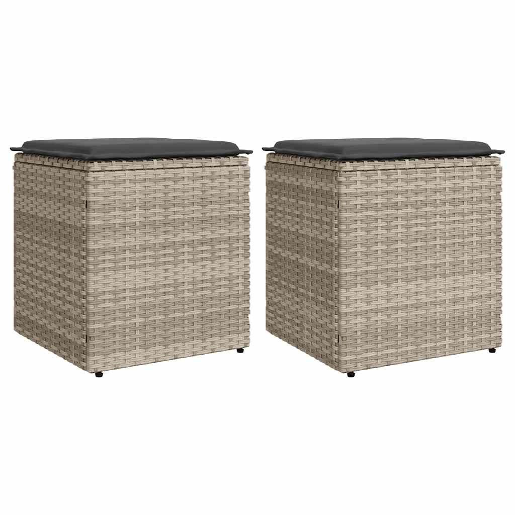 vidaXL Hocker Gartenhocker mit Kissen 2 günstig online kaufen