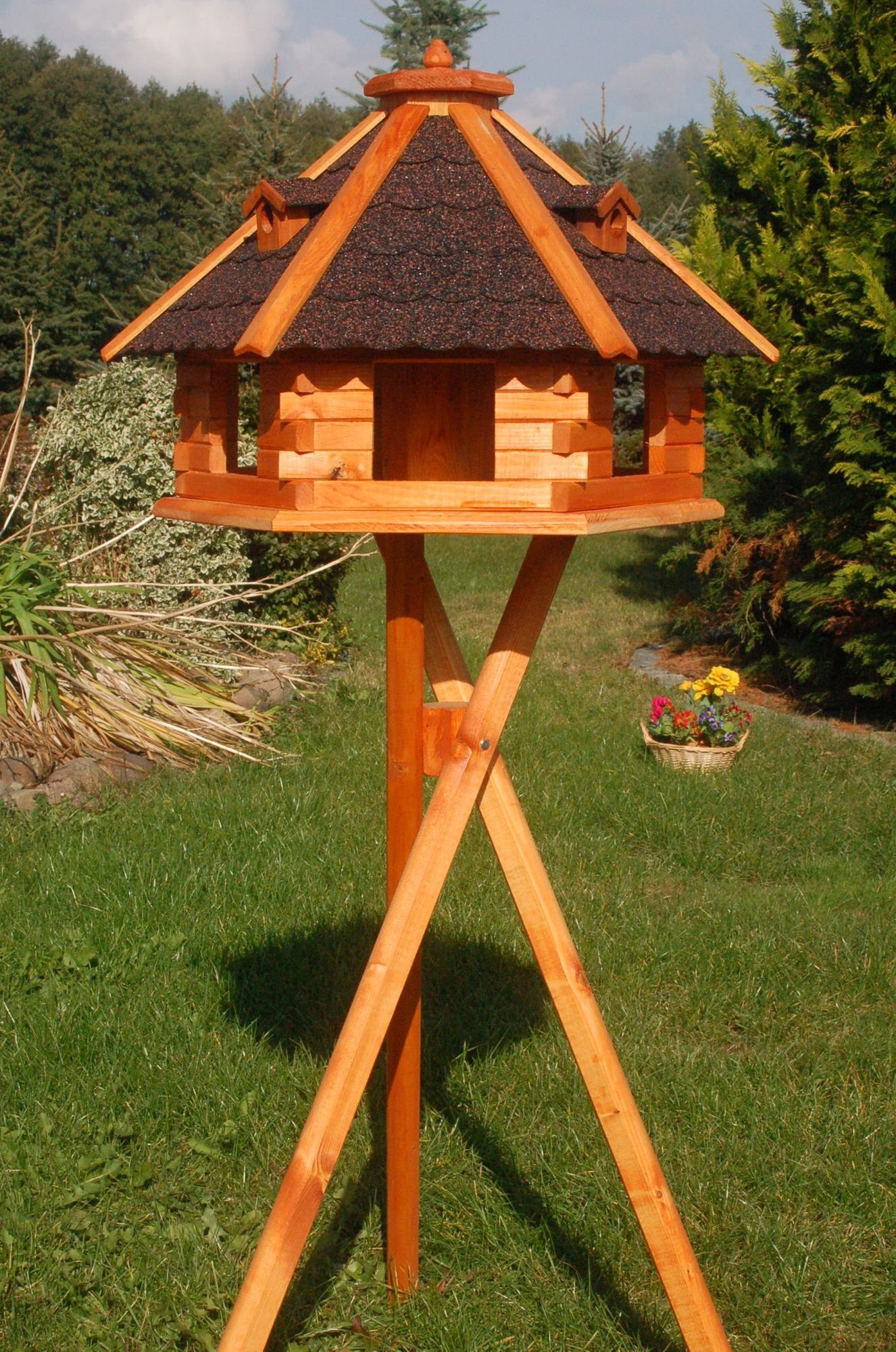 Vogelhaus mit Ständer XXL 67 x 45 cm, V18 XXL dkl