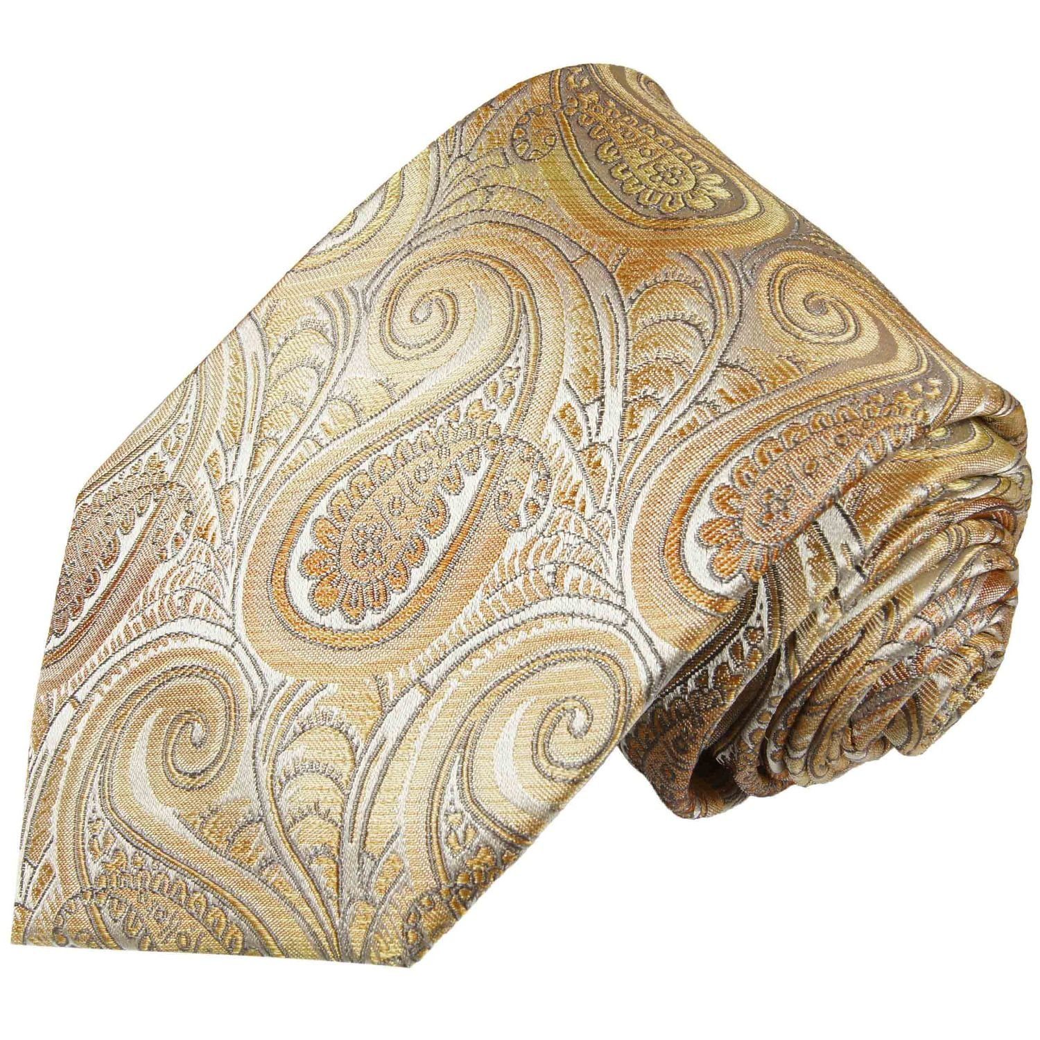 Paul Malone paisley brokat 100% Seide Schmal (6cm), gelb braun 2010