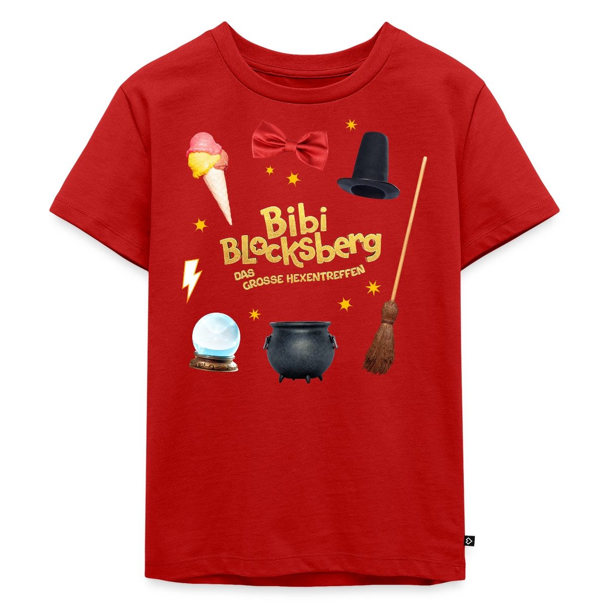Spreadshirt T-Shirt Bibi Blocksberg Film Mit Hexenzubehör Und Logo Kinder Premium T-Shirt (1-tlg)