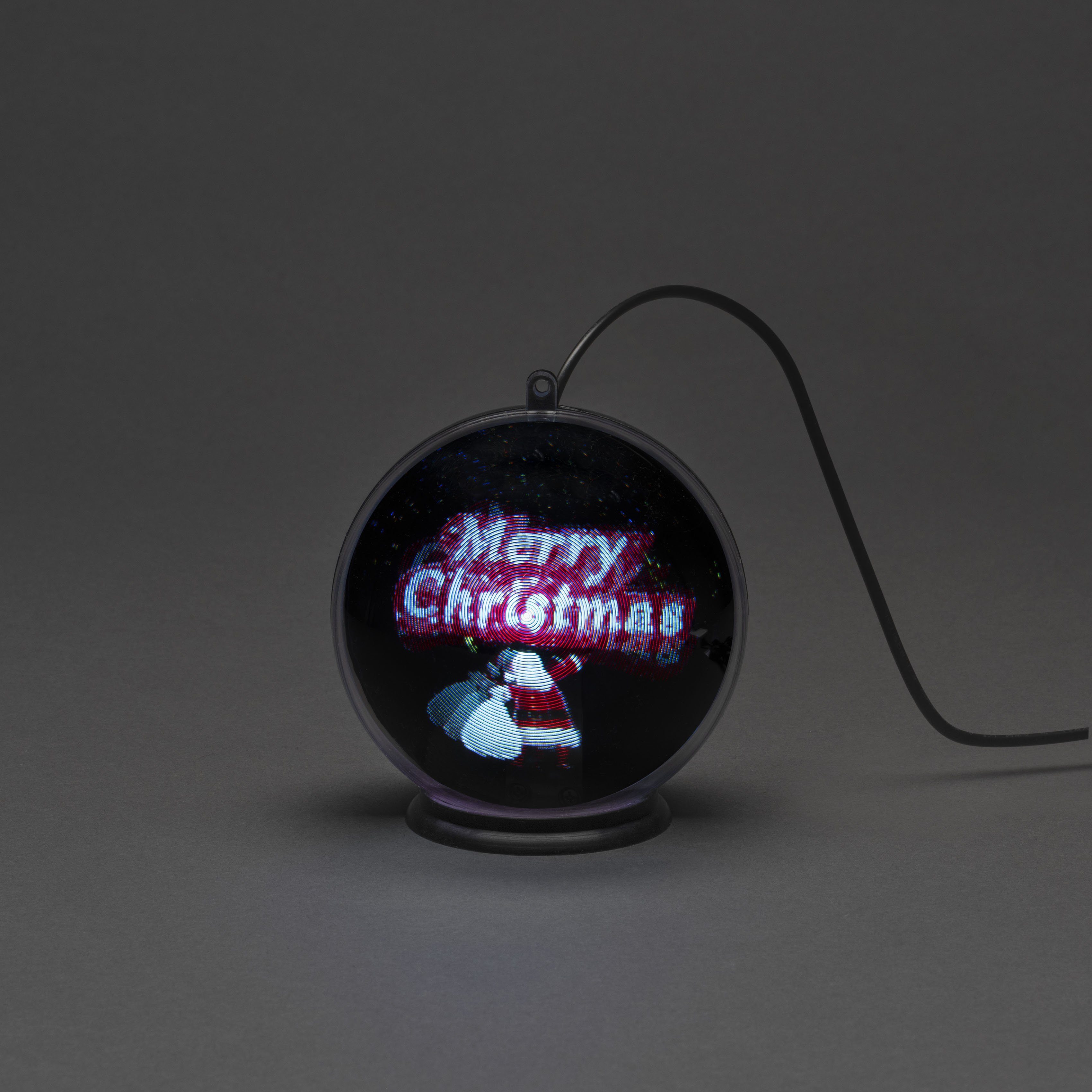 KONSTSMIDE Dekolicht Merry Christmas, LED fest integriert, Farbwechsler, 3D Hologrammkugel