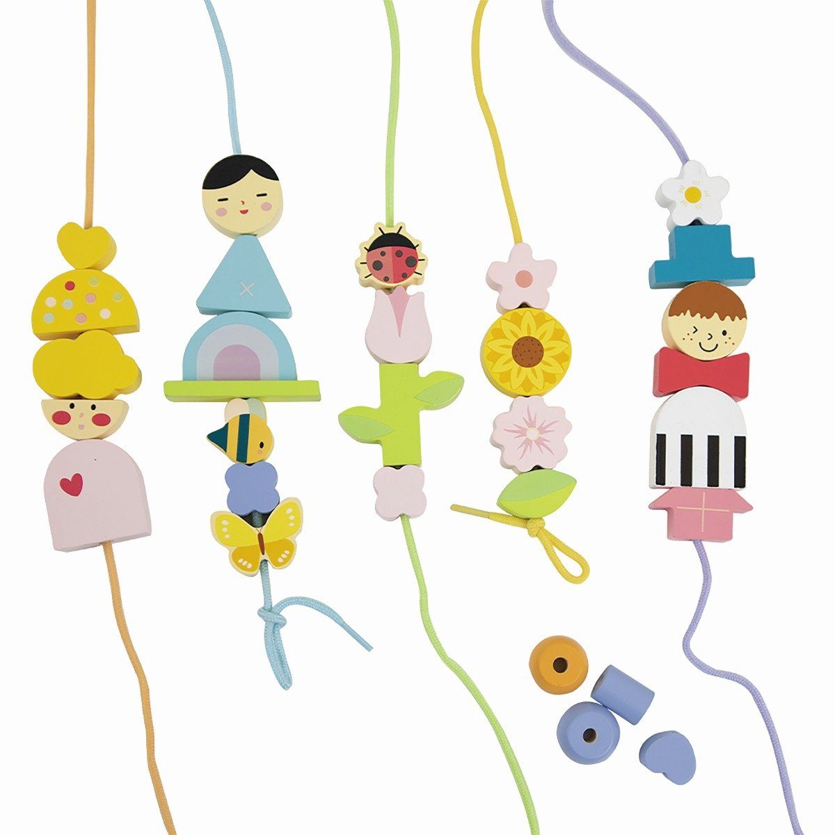 Classic World Lernspielzeug Fädelkette Figuren Lernspiel Koordinationsspiel günstig online kaufen