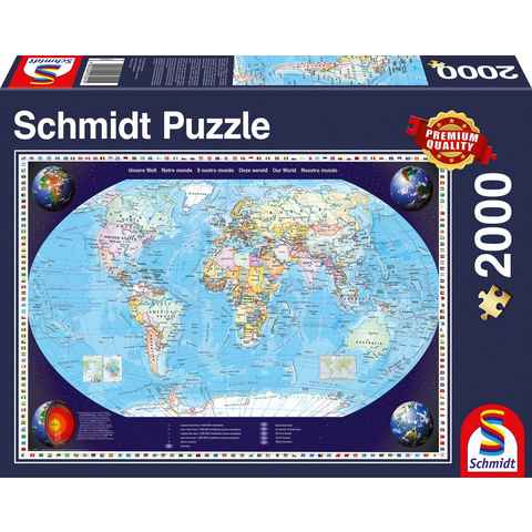 Schmidt Spiele Puzzle Unsere Welt, 2000 Puzzleteile