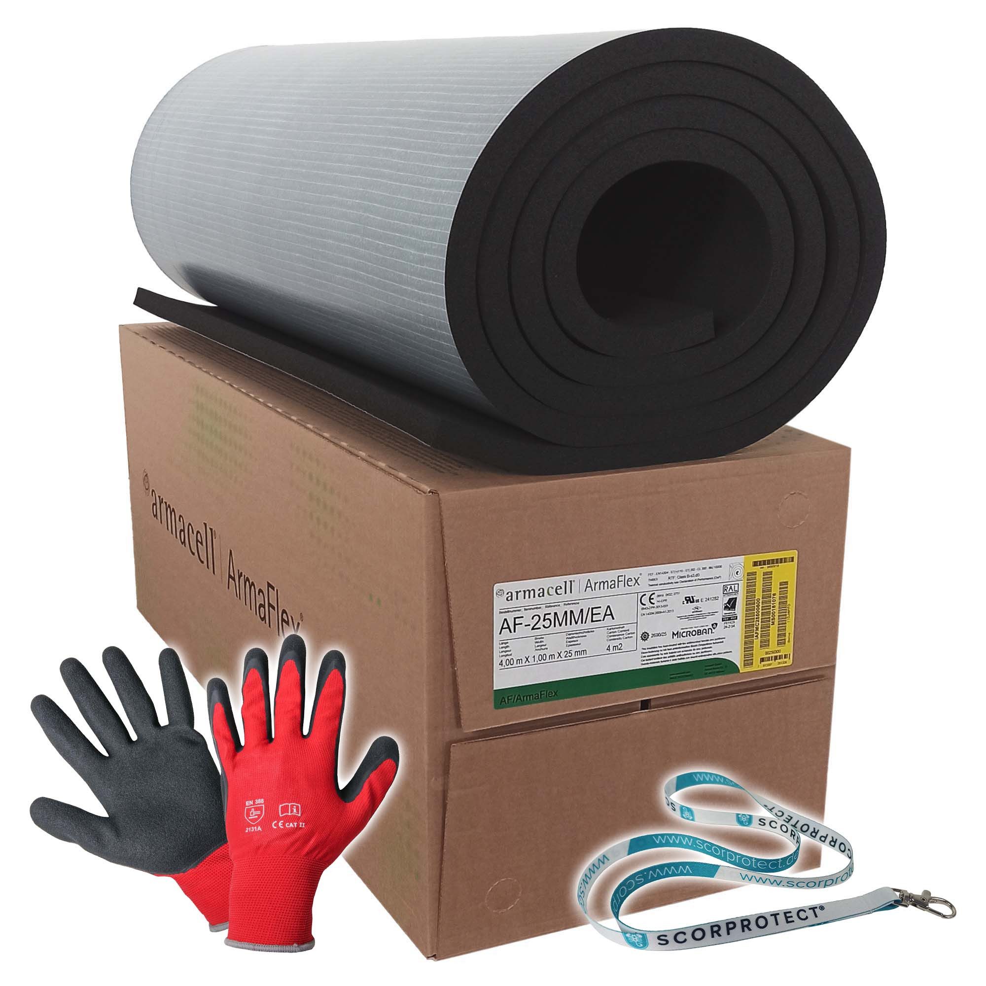 Scorprotect® Rollladenkastendämmung Armacell Armaflex AF Kautschuk Platten selbstklebend