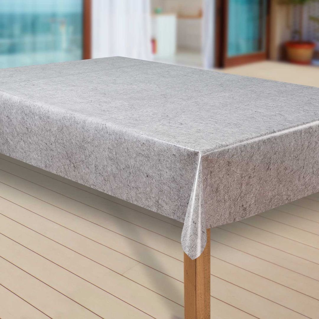 laro Tischdecke Wachstuch-Tischdecken Abwaschbar Unifarben grau/hellgrau re günstig online kaufen