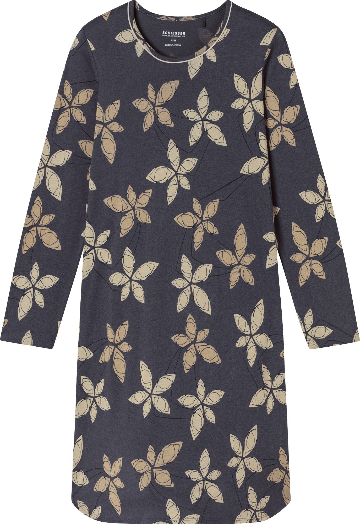 Schiesser Nachthemd Damen-Nachthemd Single-Jersey gemustert günstig online kaufen